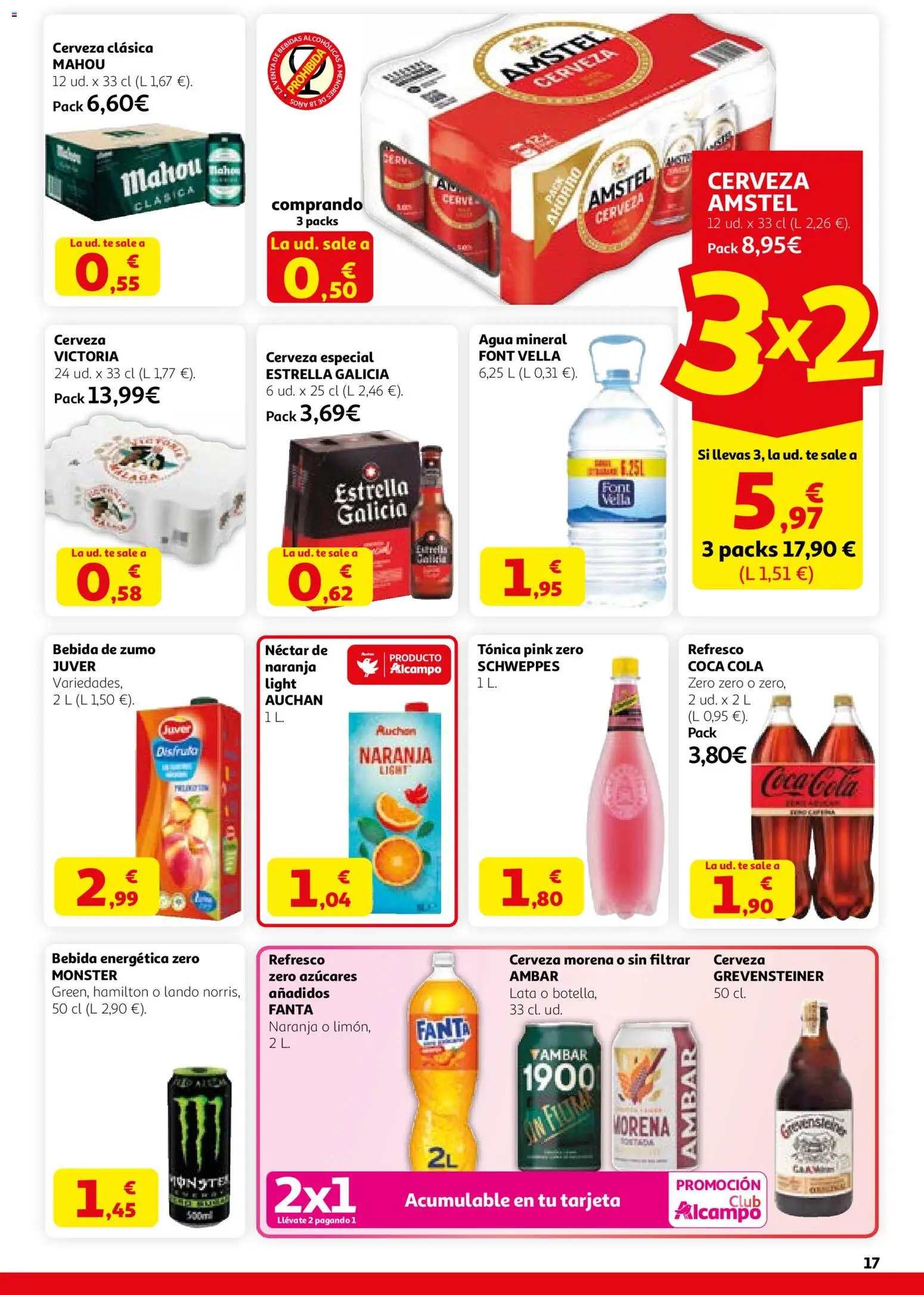 Alcampo  HG Catalán Activa´t a la Primavera │ válido desde el 12.03.2026 | Página: 17 | Productos: Cerveza, Té, Néctar, Agua mineral
