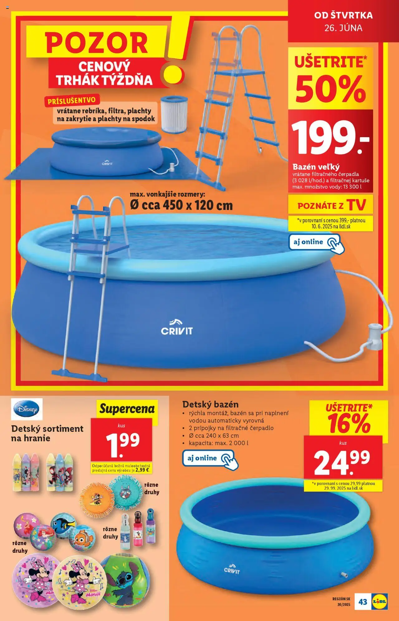 Lidl leták │ platný od 23.06.2025 | Strana: 53 | Produkty: Tv, Čerpadlo, Bazén