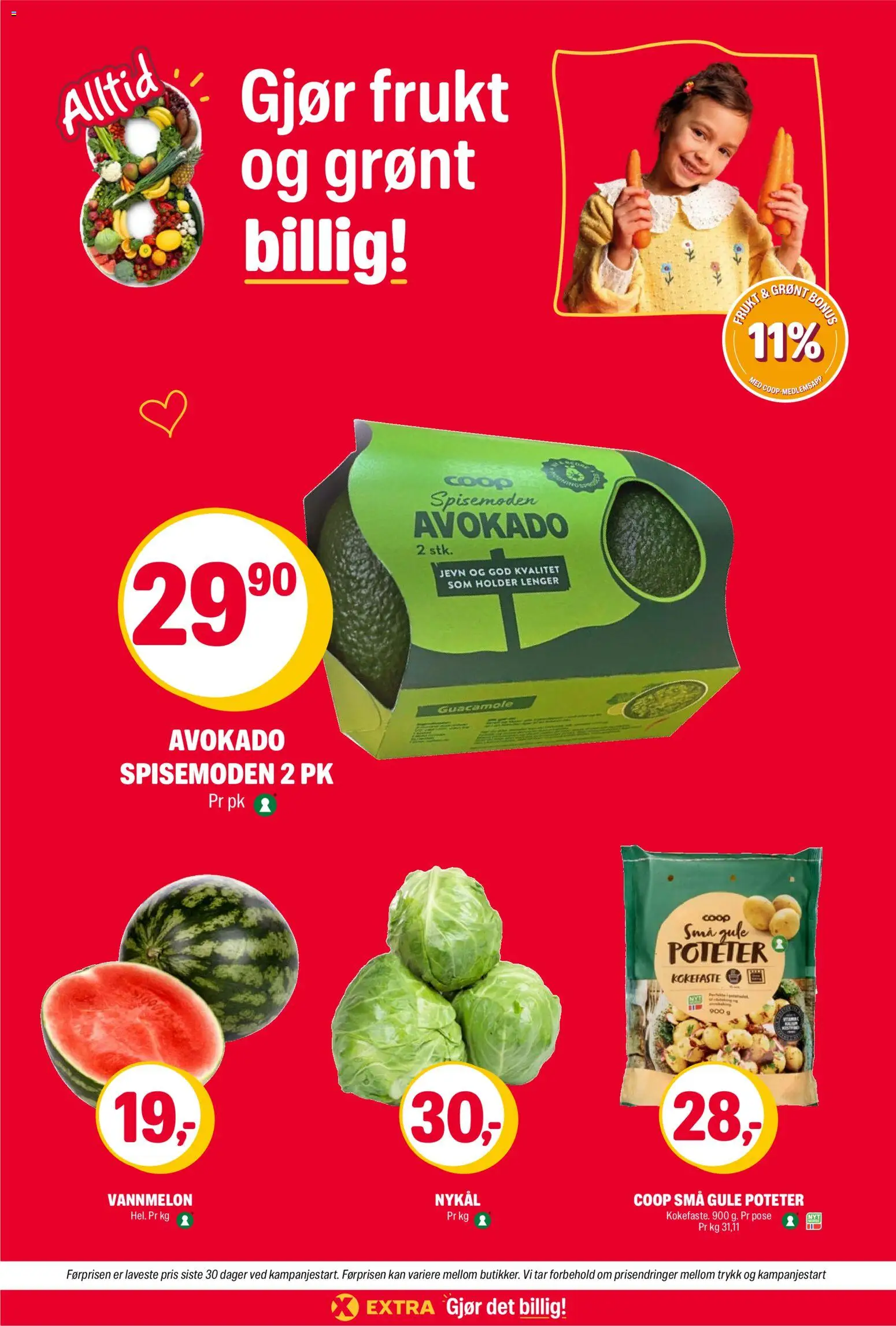 {H1} | Side: 9 | Produkter: Avokado, Poteter, Vannmelon, Børnesenge