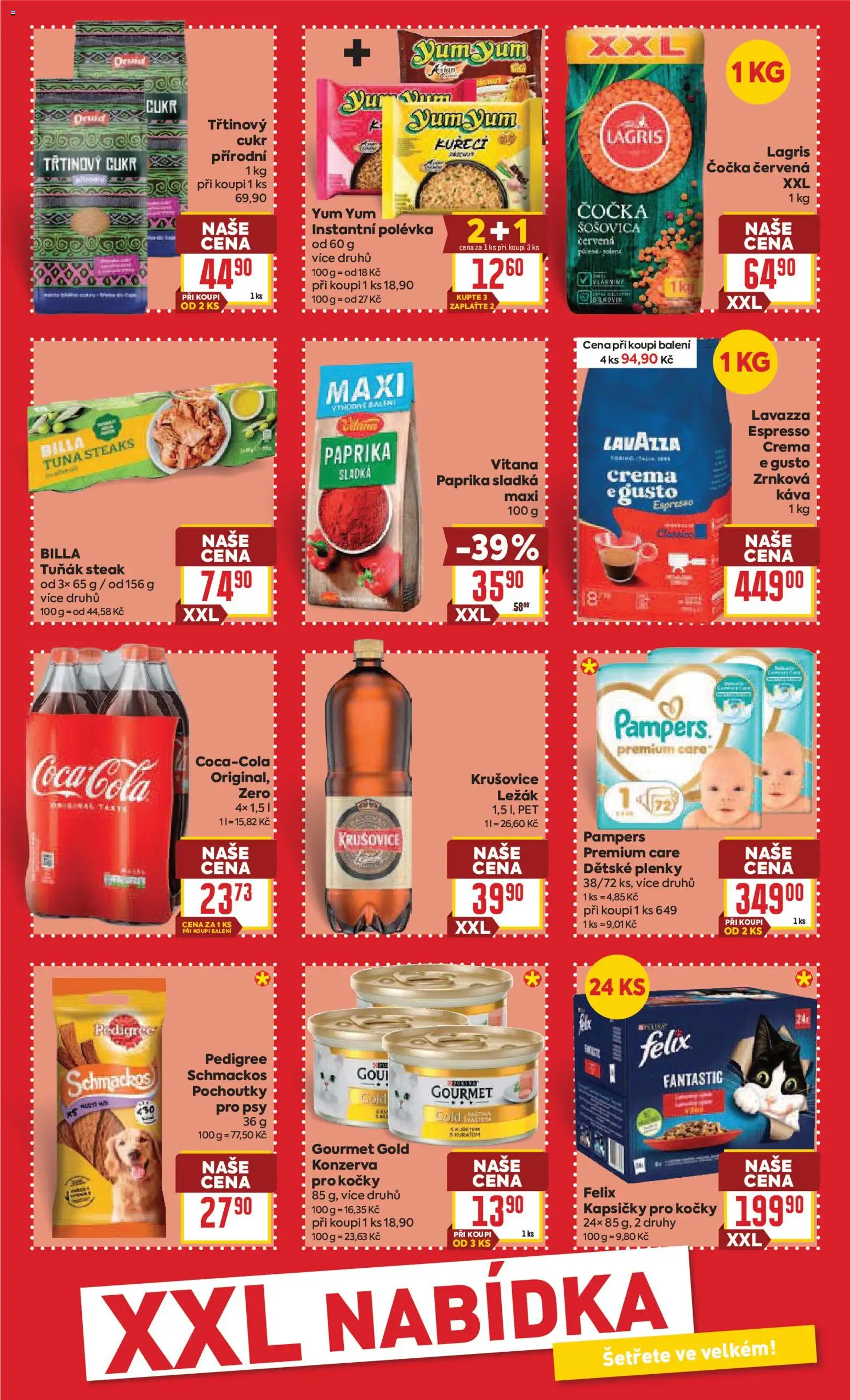 Billa Velký leták od 25.02.2026 | Strana: 15 | Produkty: Čočka, Pampers, Krušovice, Cukr
