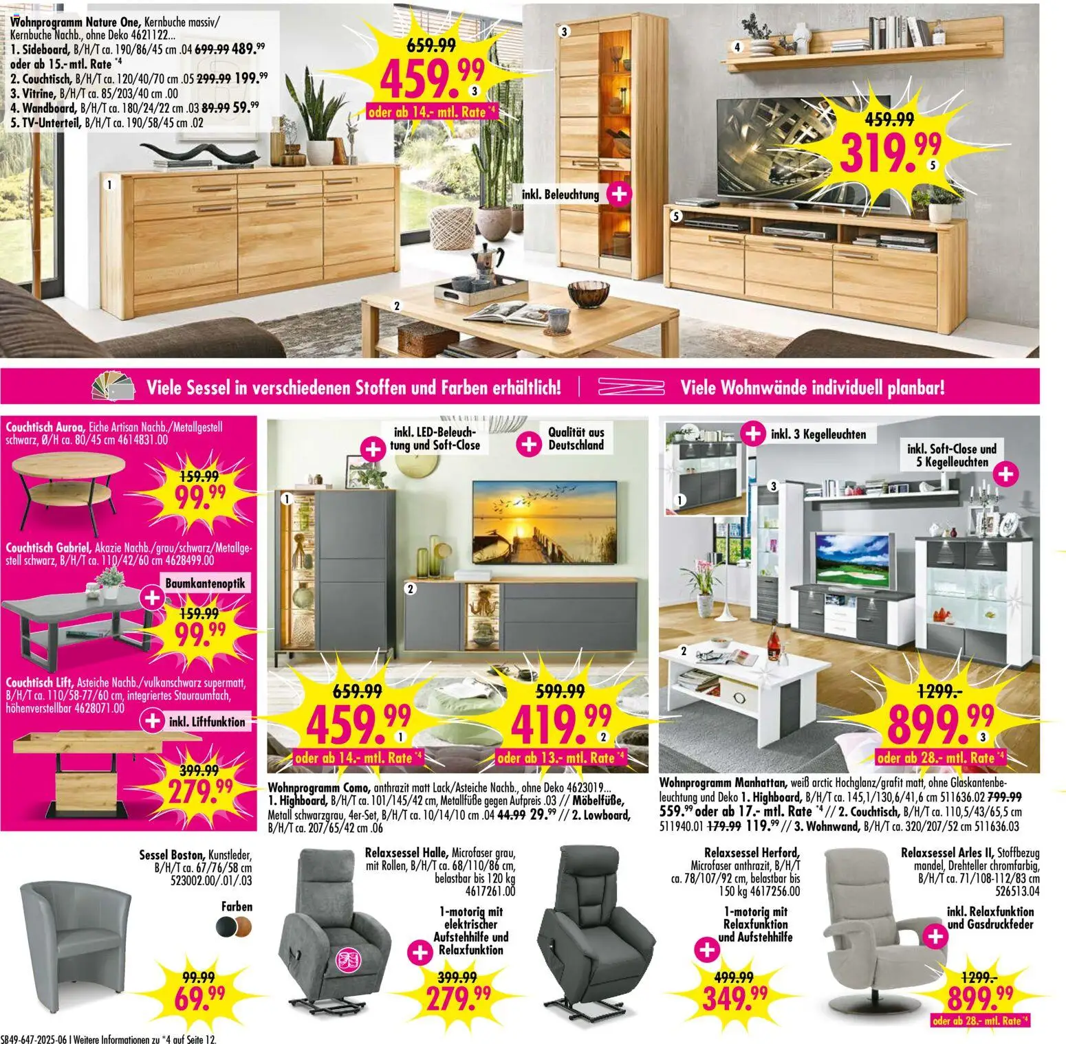 SB Möbel Boss - Black Friday – gültig ab 28.11.2025 | Seite: 6 | Produkte: Relaxsessel, Sessel, Couchtisch