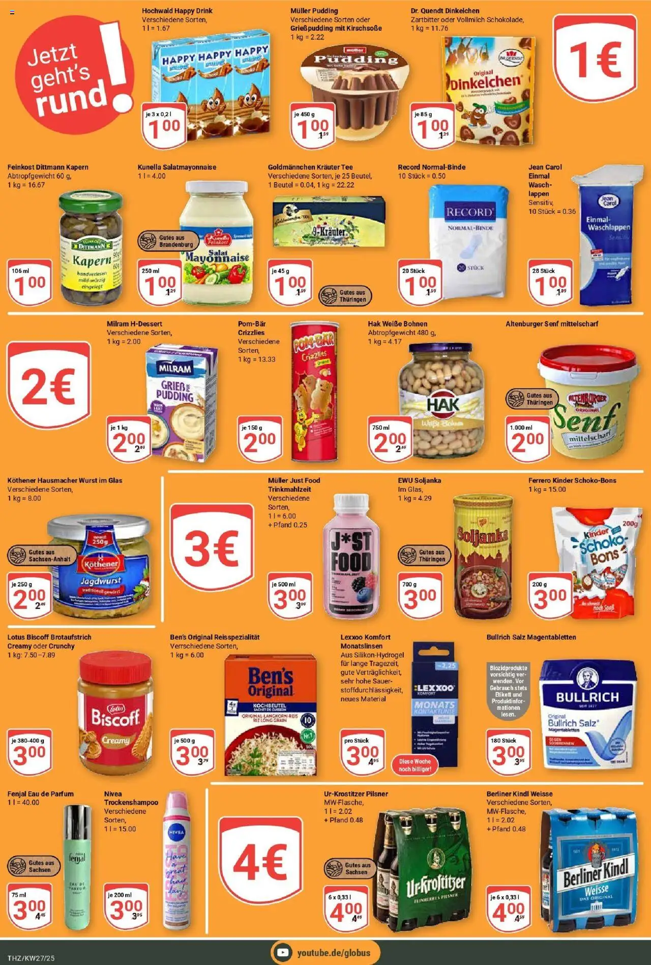 Globus prospekt Zeitz	 - gültig ab dem 29.06.2025 | Seite: 13 | Produkte: Berliner, POM-BÄR, Milram, Salz