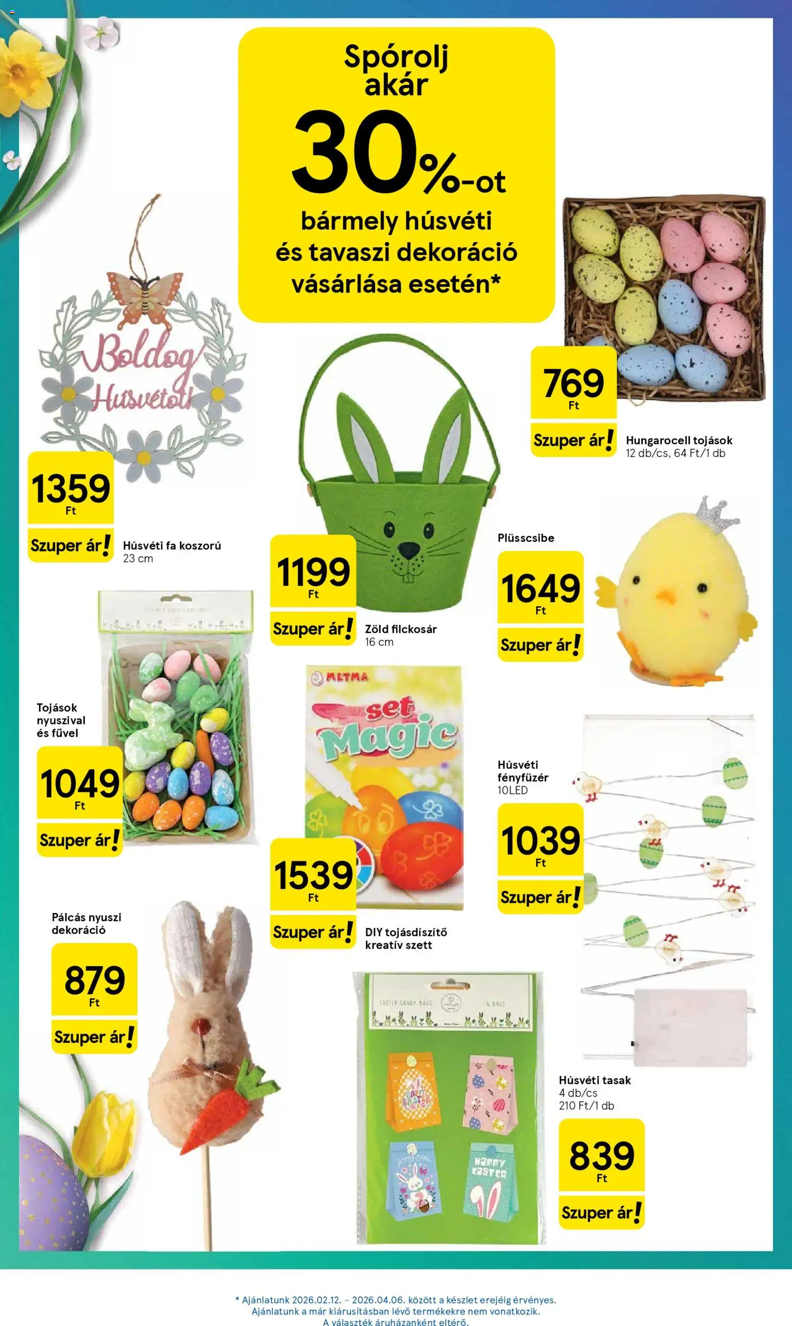 Tesco akciós ujság - amely érvényes a következő dátumtól: 19.03.2026 | Oldal: 13 | Termékek: Fényfüzér, Dekoráció, Koszorú