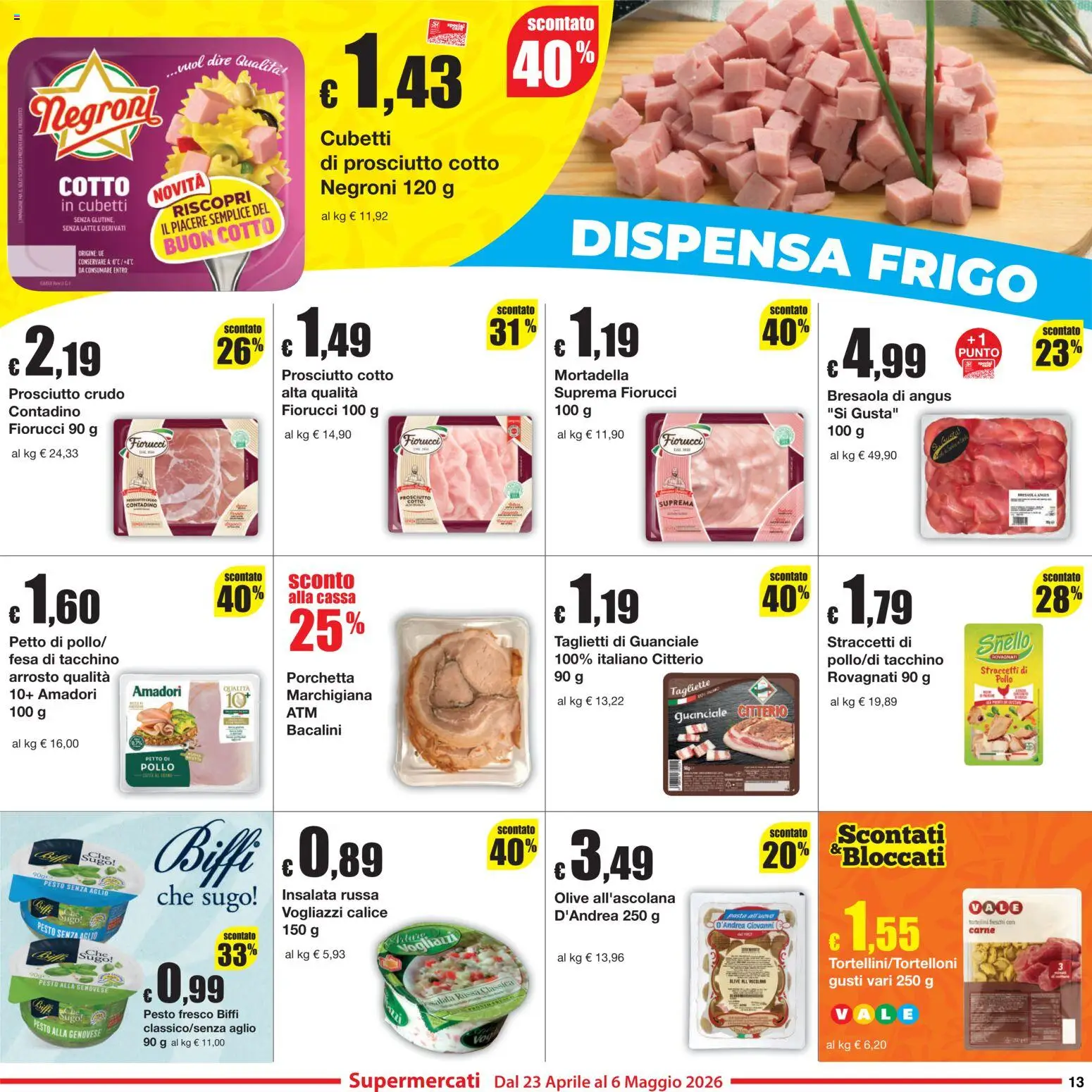 Volantino Sì con Te del 23.04.2026 | Pagina: 13 | Prodotti: Petto di Pollo, Calice, Pollo, Sugo