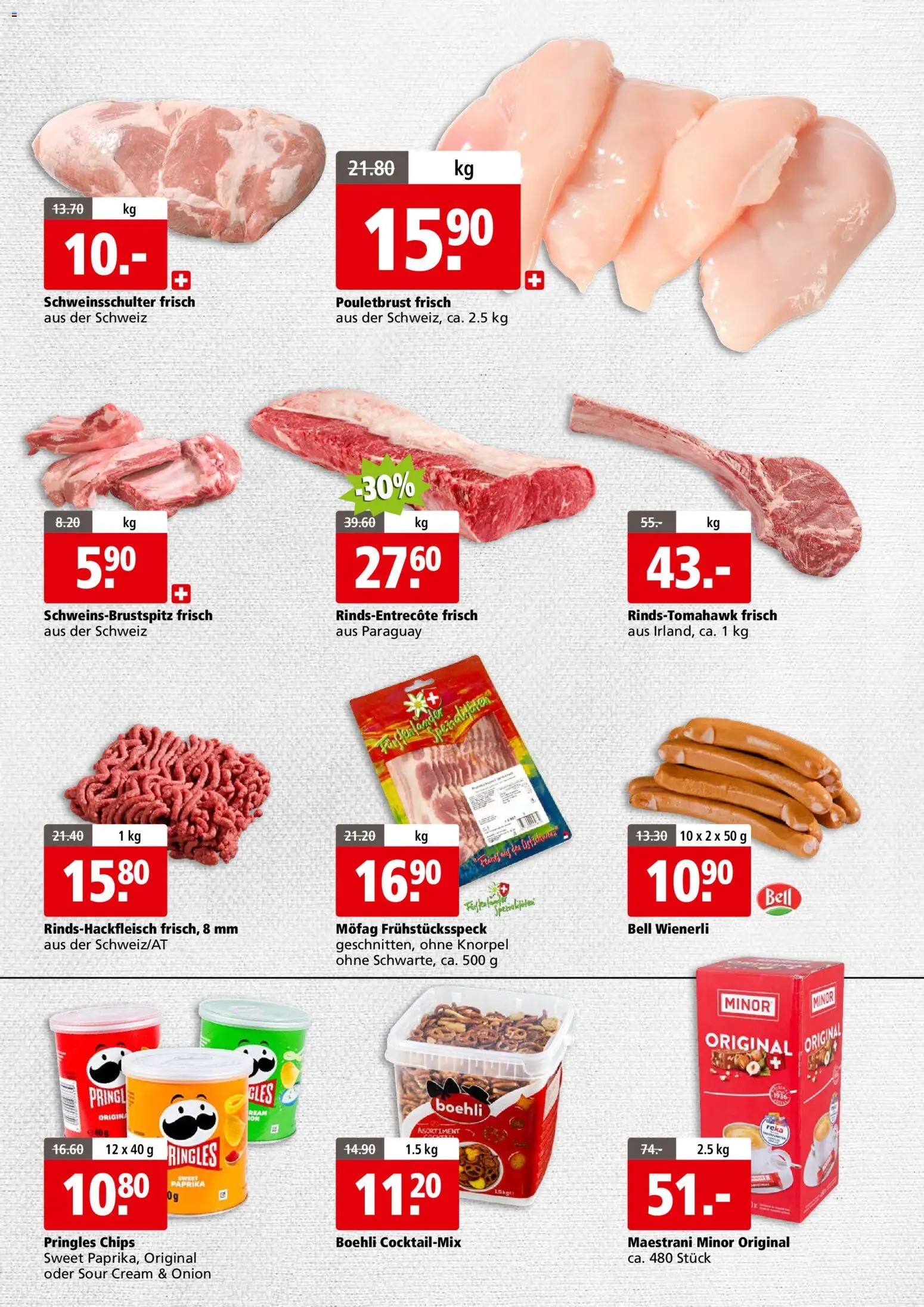 Aligro Aktionen Business Schlieren, Gossau SG, Frauenfeld, Rapperswil-Jona, Sargans, Bern, Brüttisellen, Pratteln, Emmen, Spreitenbach – gültig ab 24.11.2025 | Seite: 3 | Produkte: Pouletbrust, Chips