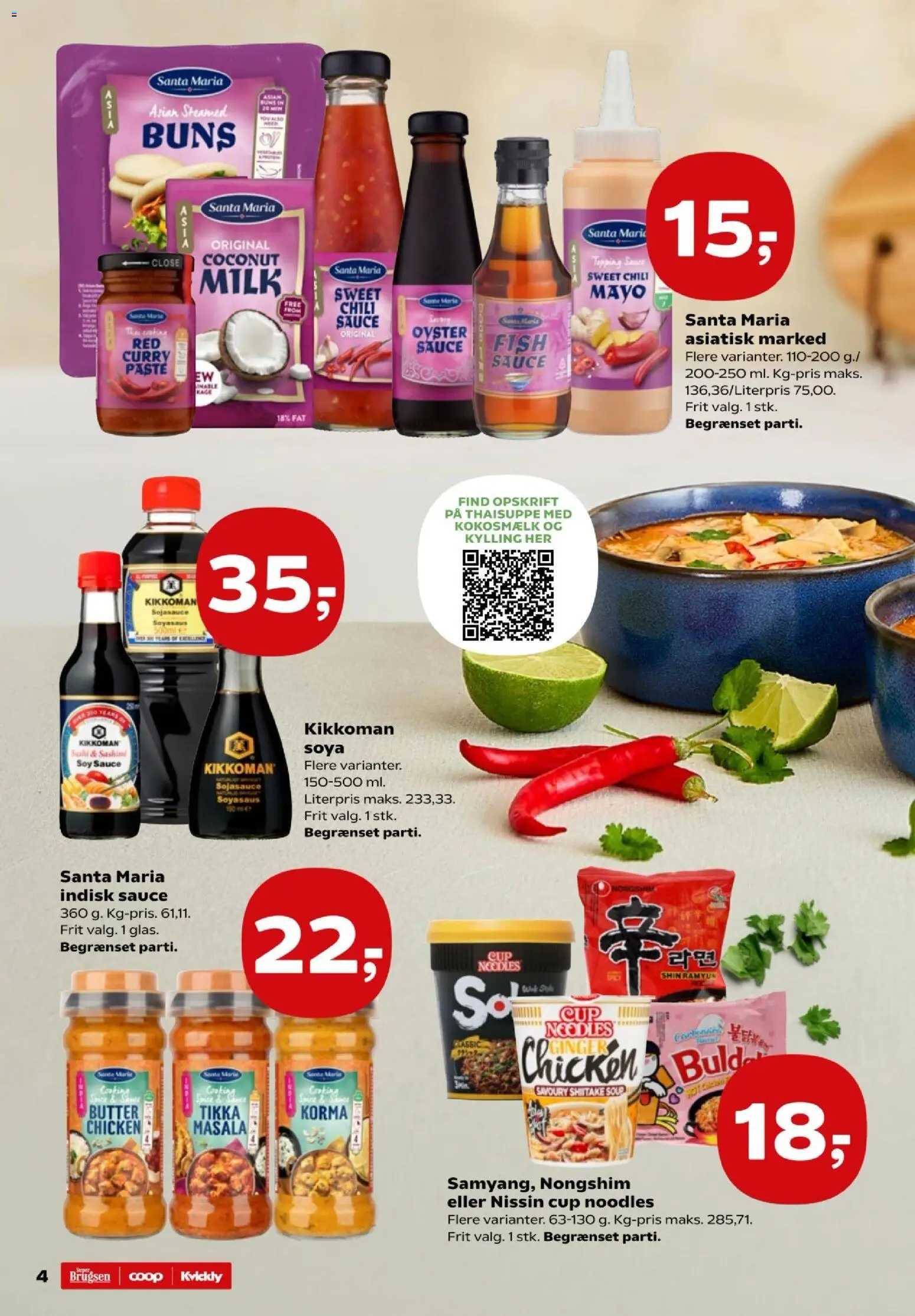 Super Brugsen tilbudsavis – gyldig fra 07.04.2026 | Side: 4 | Produkter: Kokosmælk, Sushi