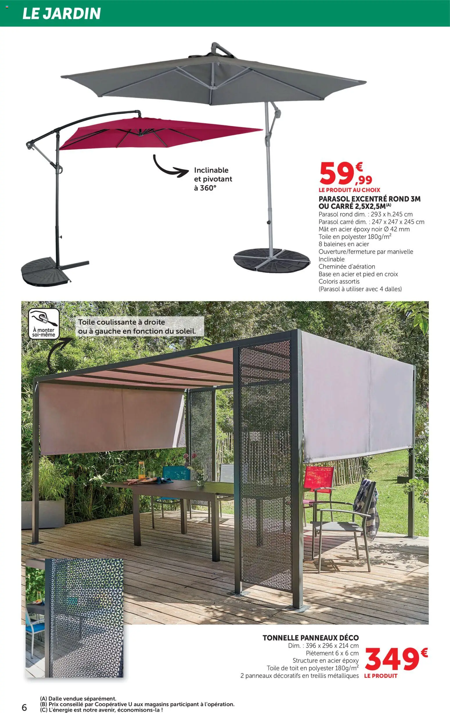 {H1} | Page: 6 | Produits: Base, Tonnelle, Parasol