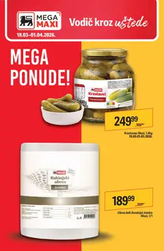 Mega Maxi katalog - pregled Mega Maxi kataloga - važi od 19.03.2026
