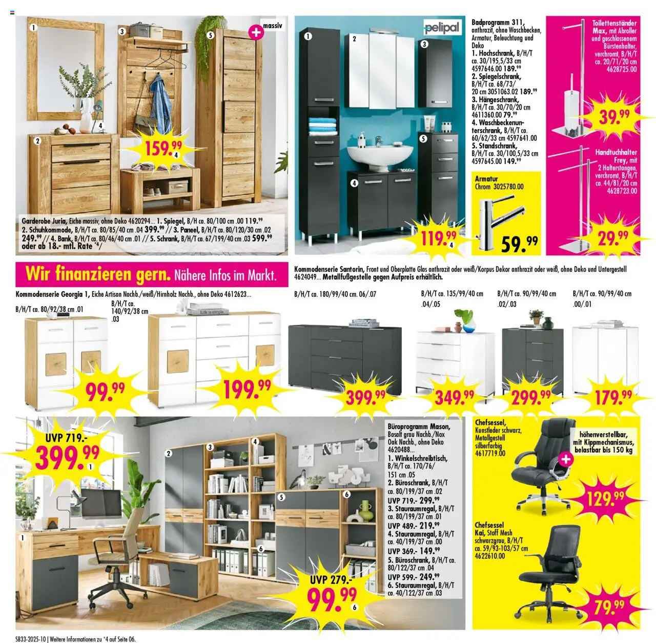 SB Möbel Boss Prospekt 	 - gültig ab dem 09.08.2025 | Seite: 10 | Produkte: Handtuchhalter, Armatur, Chefsessel