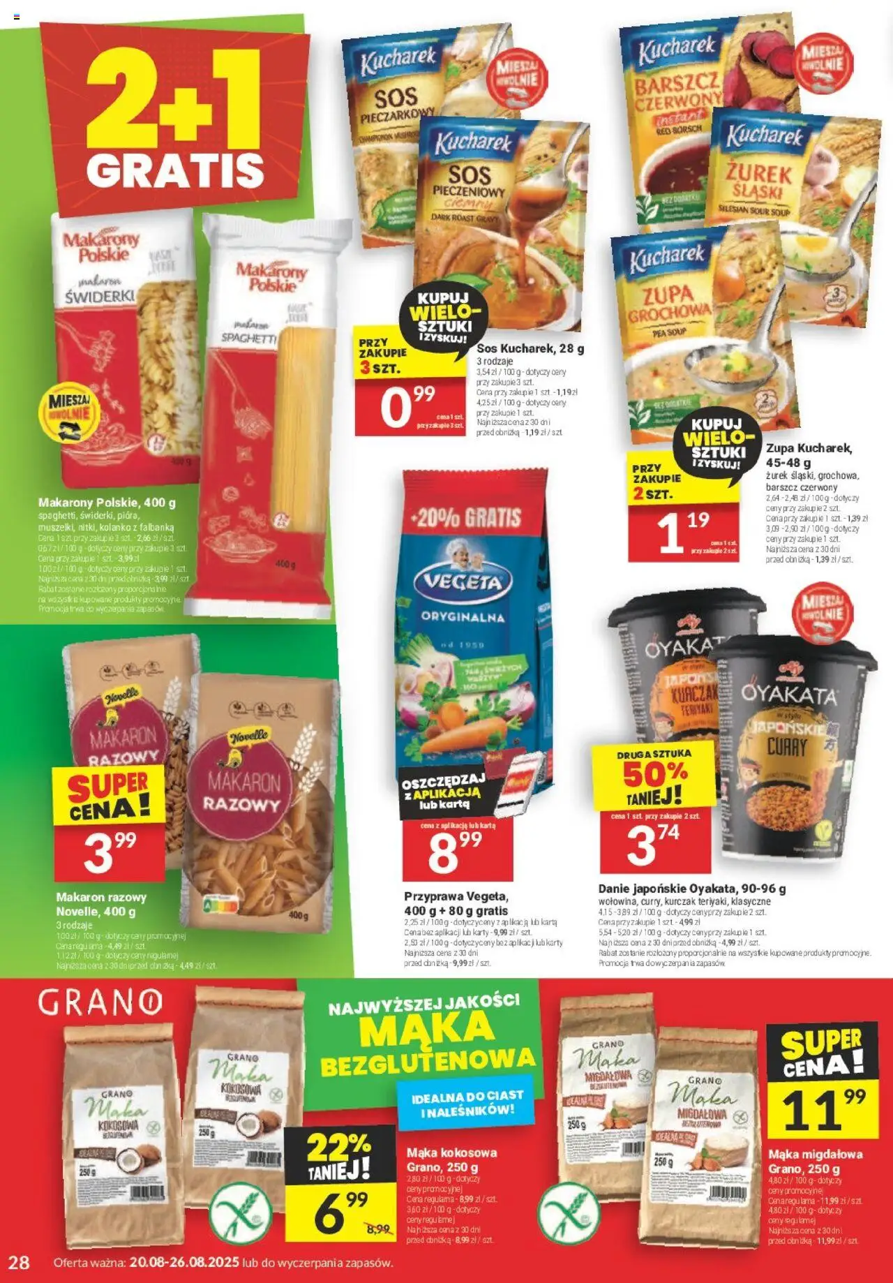 Twój Market Gazetka od 20.08.2025 | Strona: 28 | Produkty: Curry, Kurczak, Makarony, Makaron