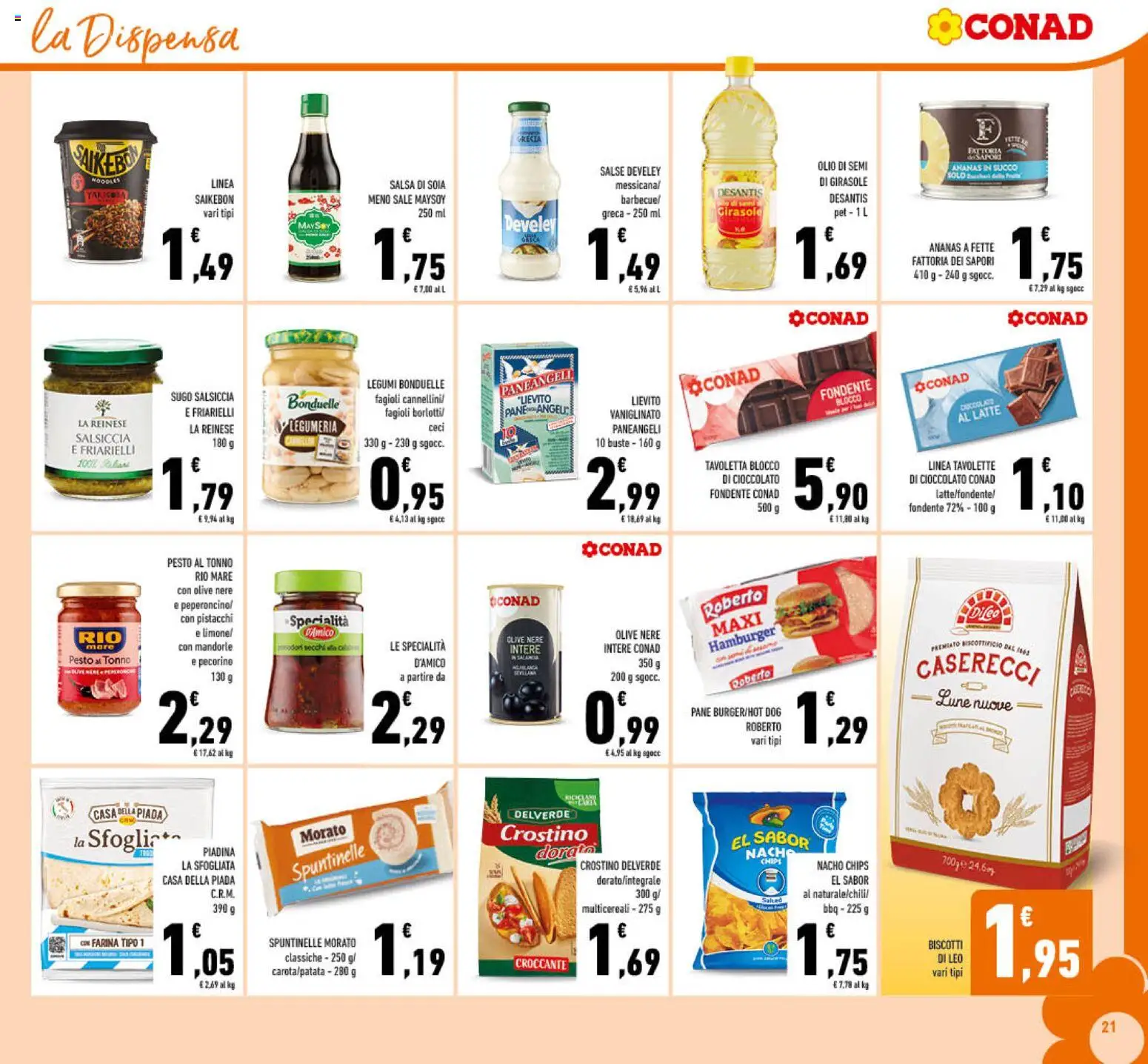 Volantino Conad del 01.12.2025 | Pagina: 21 | Prodotti: Pane, Sale, Pesto, Tonno