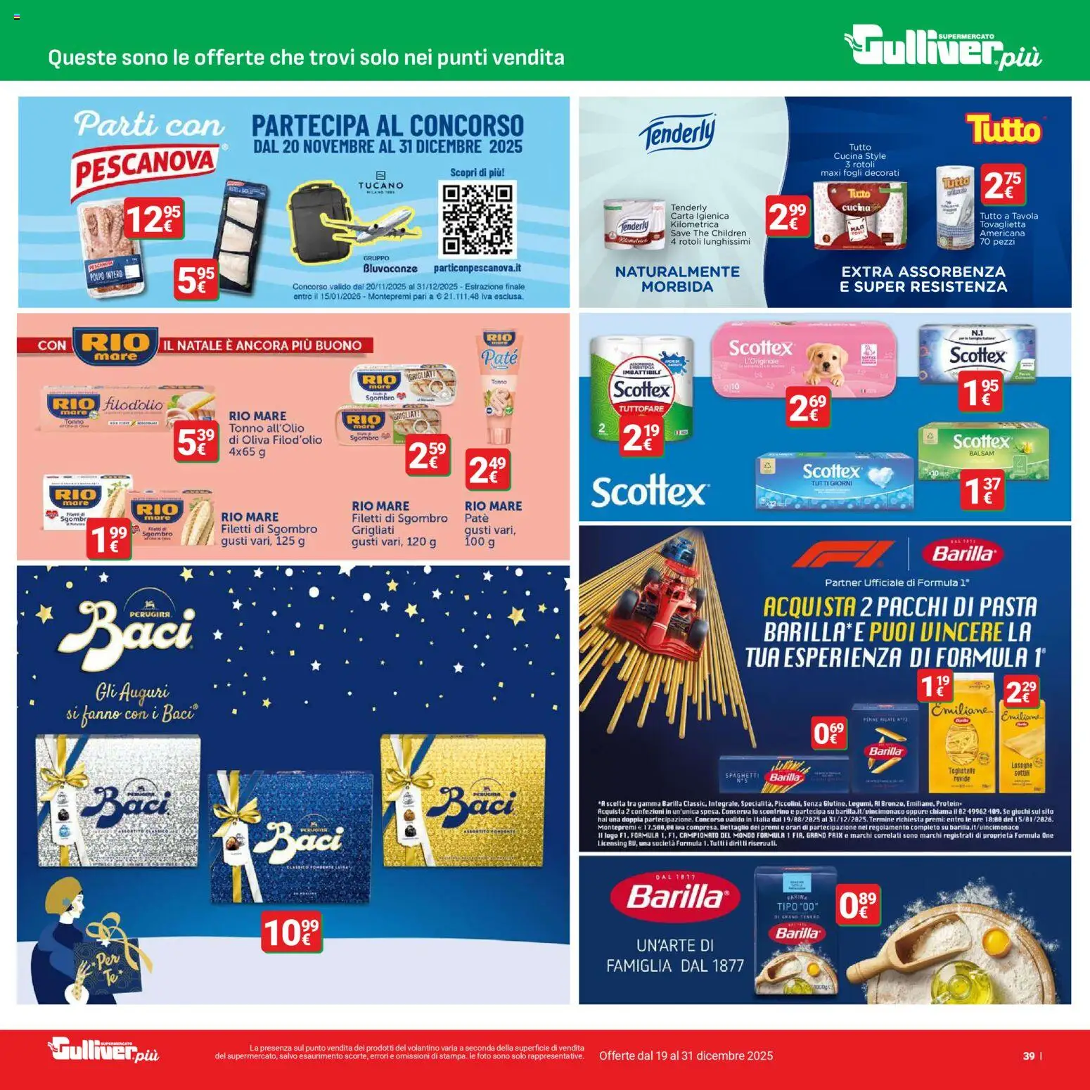 Volantino Gulliver del 19.12.2025 | Pagina: 39 | Prodotti: Polpo, Pasta, The, Sgombro