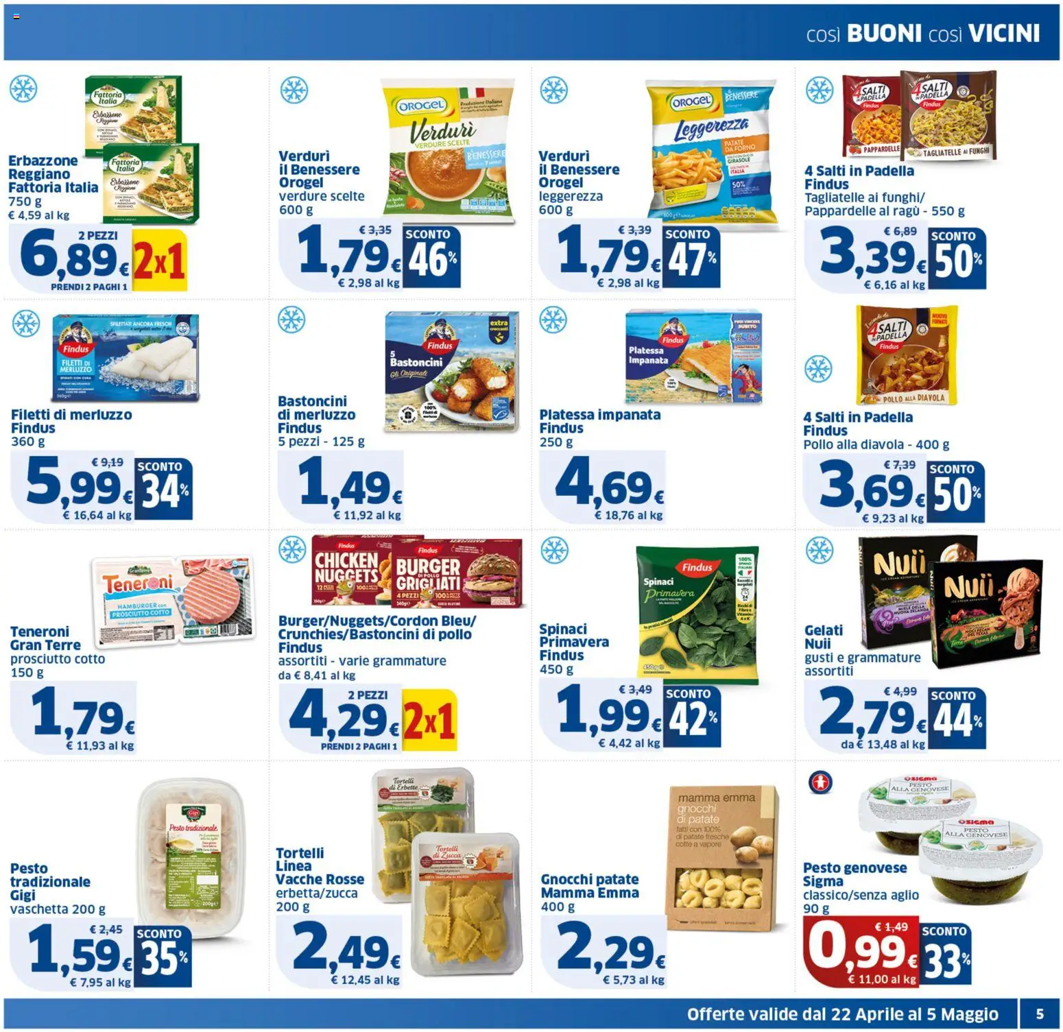 Volantino SIGMA del 22.04.2026 | Pagina: 5 | Prodotti: Prosciutto Cotto, Nuggets, Prosciutto, Padella