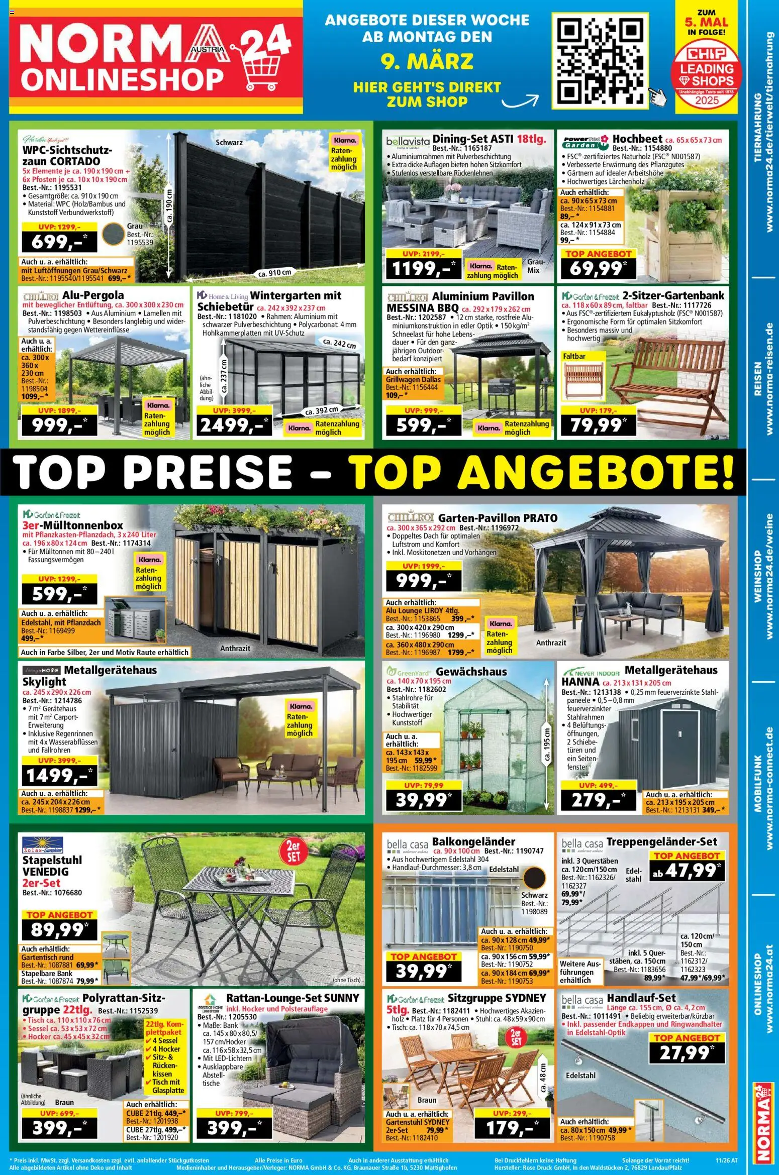 Norma Flugblatt gültig ab 09.03.2026 | Seite: 17 | Produkte: Kissen, Sessel, Tisch