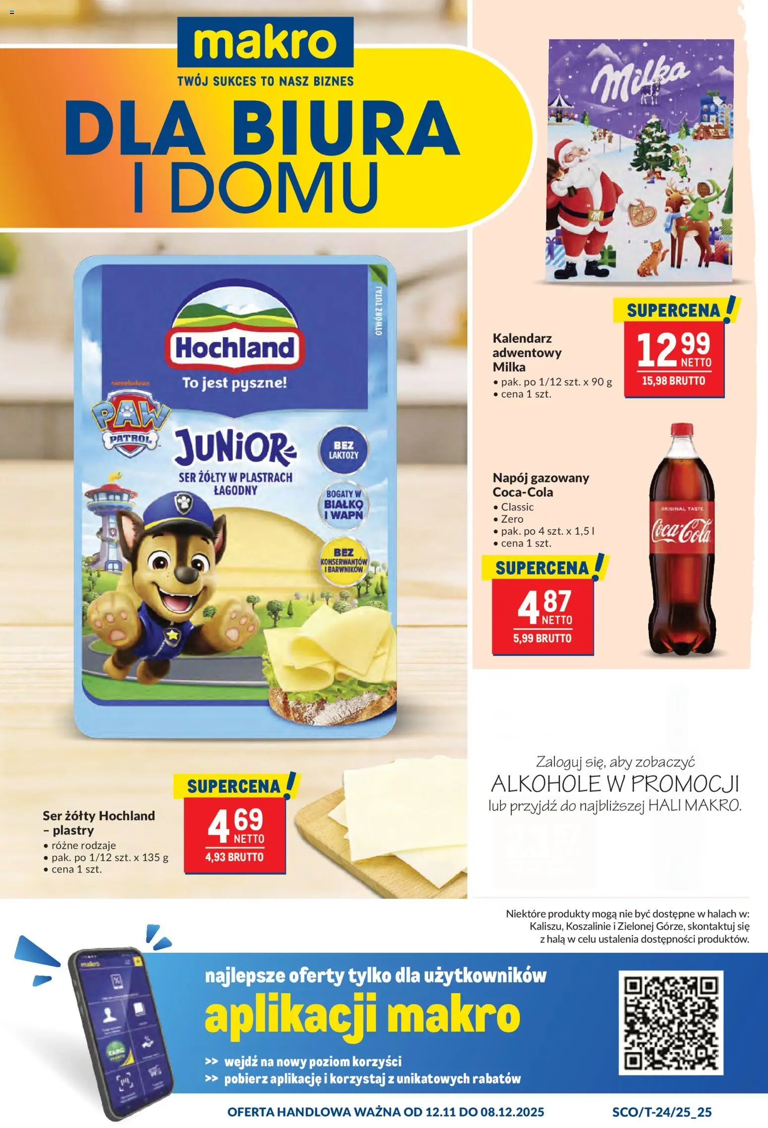 Makro Gazetka od 12.11.2025 | Strona: 20 | Produkty: Ser żółty, Kalendarz, Milka, Ser