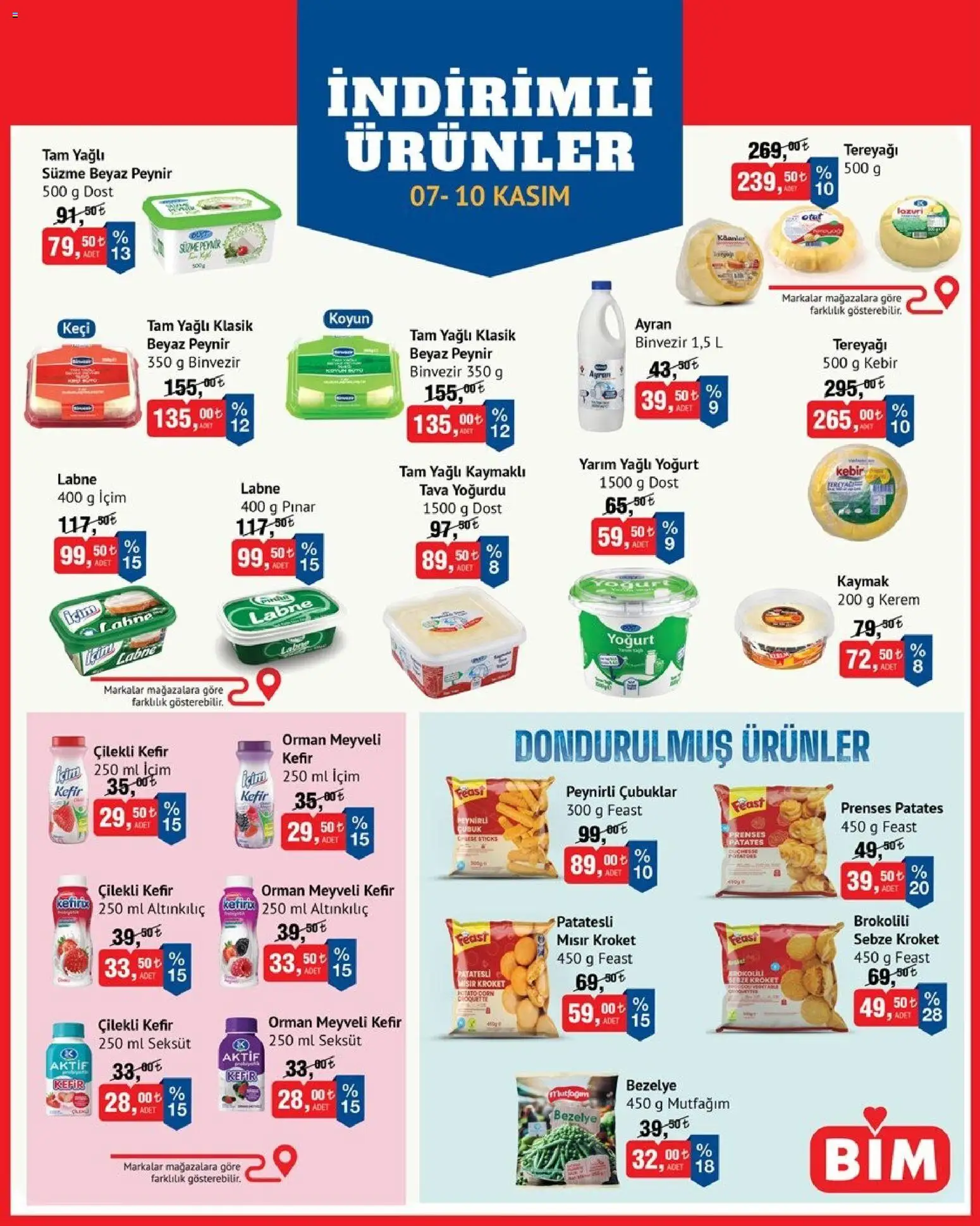 BİM İndirimli Ürünler - 07.11.2025 tarihinden itibaren geçerlidir | Sayfa: 2 | Ürünler: Peynir, Patates, Süzme peynir, Mısır