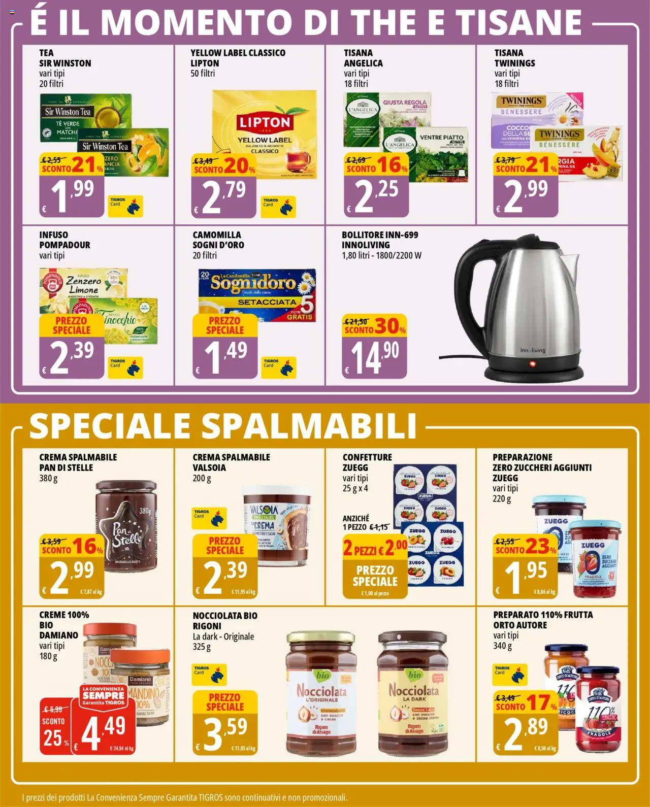 Volantino Tigros del 14.10.2025 | Pagina: 19 | Prodotti: Tè, Frutta, Cocco, Cacao