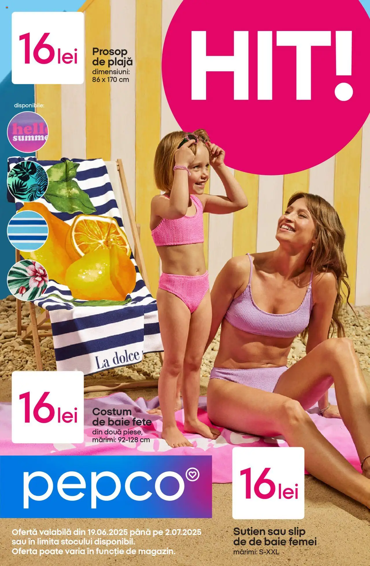 Catalog Pepco – valabil de la 19.06.2025 | Pagină: 1 | Produse: Sutien, Costum de baie, Costum, Slip