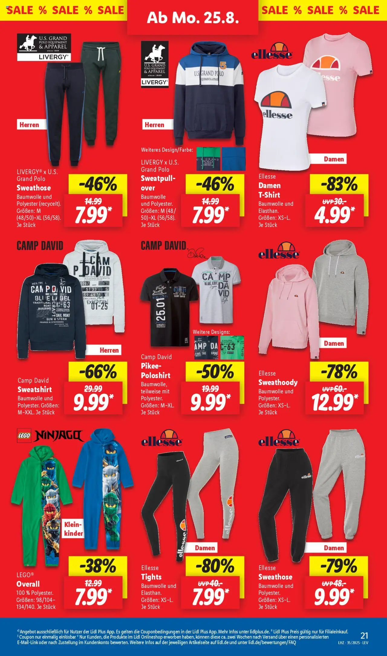 Lidl Prospekt Solingen	 - gültig ab dem 25.08.2025 | Seite: 5 | Produkte: Sweathose, Sweatshirt, Poloshirt, Overall