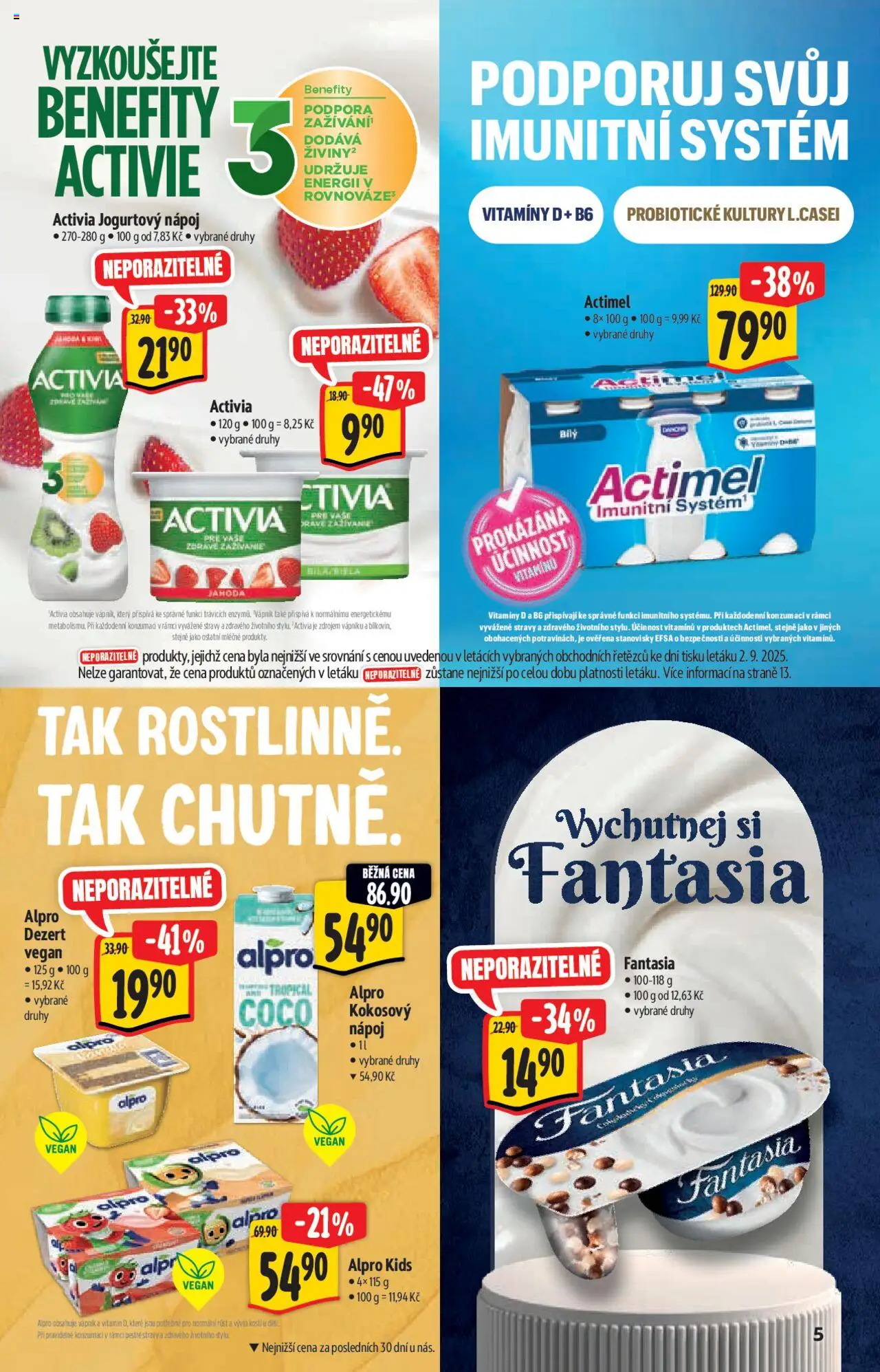 Albert katalog - Supermarket od 10.09.2025 | Strana: 5 | Produkty: Vegan, Vitamíny, Actimel, Jogurtový nápoj