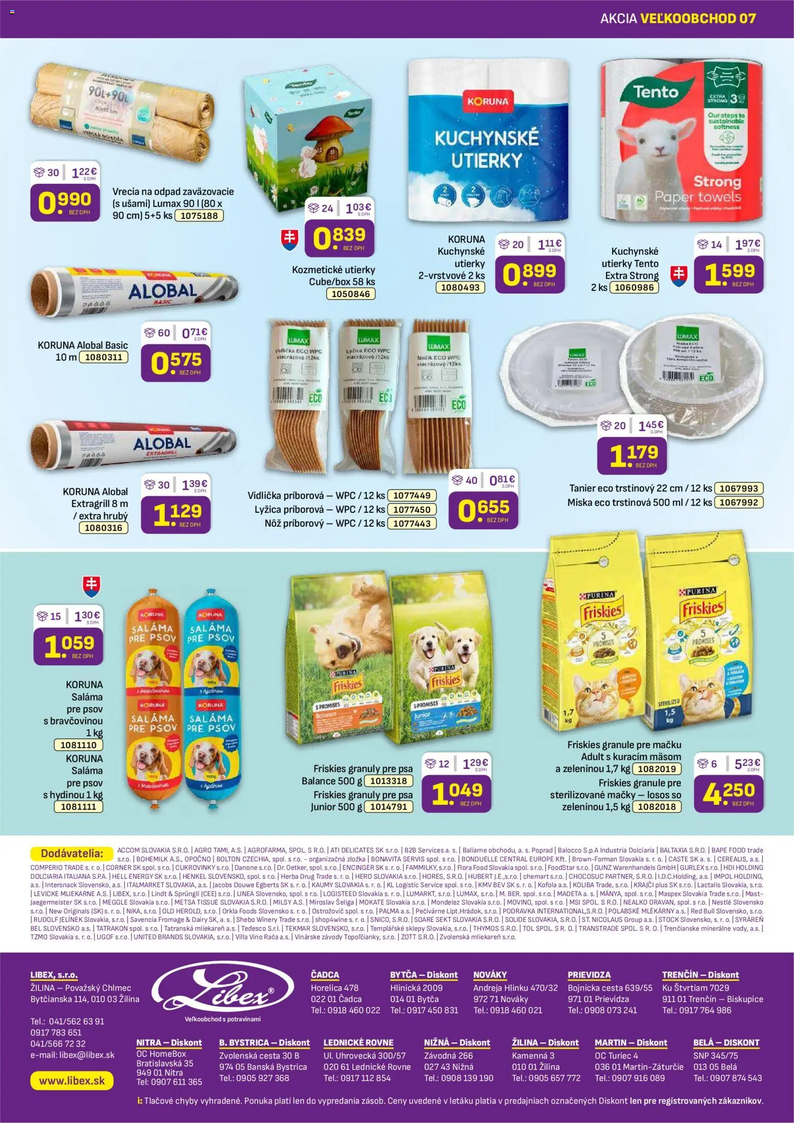 Nové Libex akcie – leták je platný od 07.04.2026 | Strana: 36 | Produkty: Friskies, Víno, Red Bull, Flora