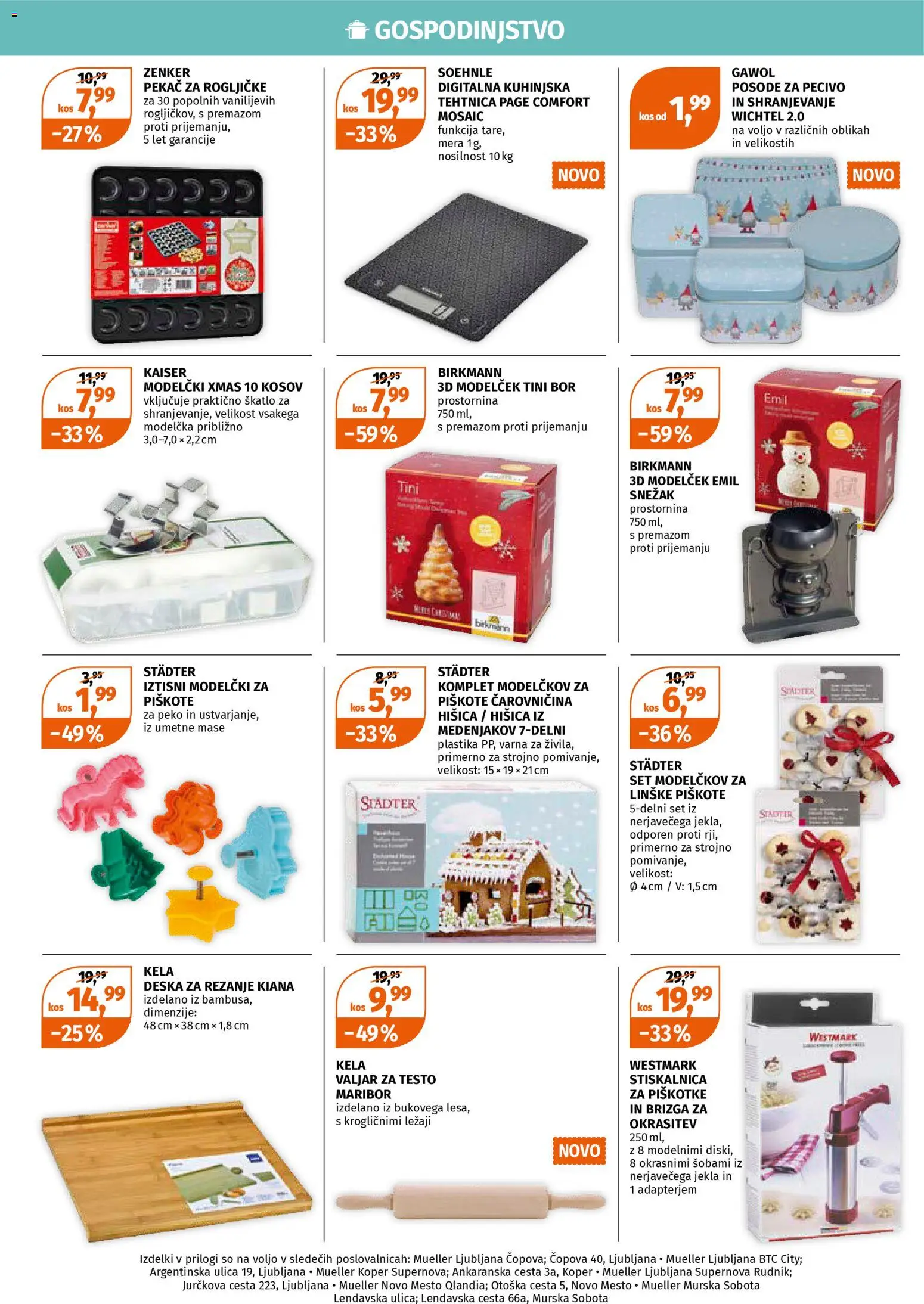 Novi Müller katalog ponudbe – veljaven od 27.10.2025 | Stran: 1 | Izdelki: Kos, Tehtnica, Kuhinjska tehtnica
