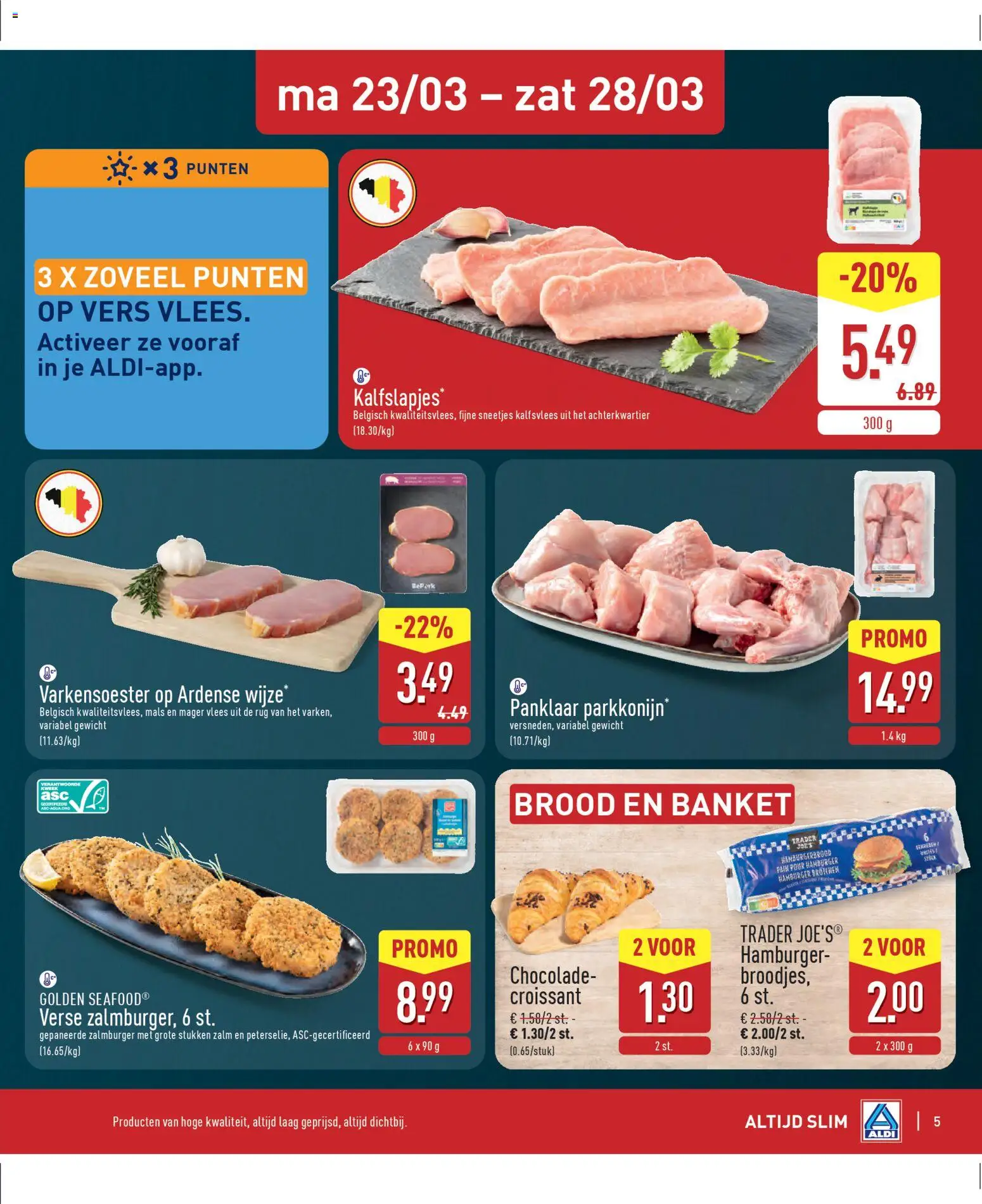 {H1} | Pagina: 5 | Producten: Hamburger, Zalm, Gewicht, Chocolade