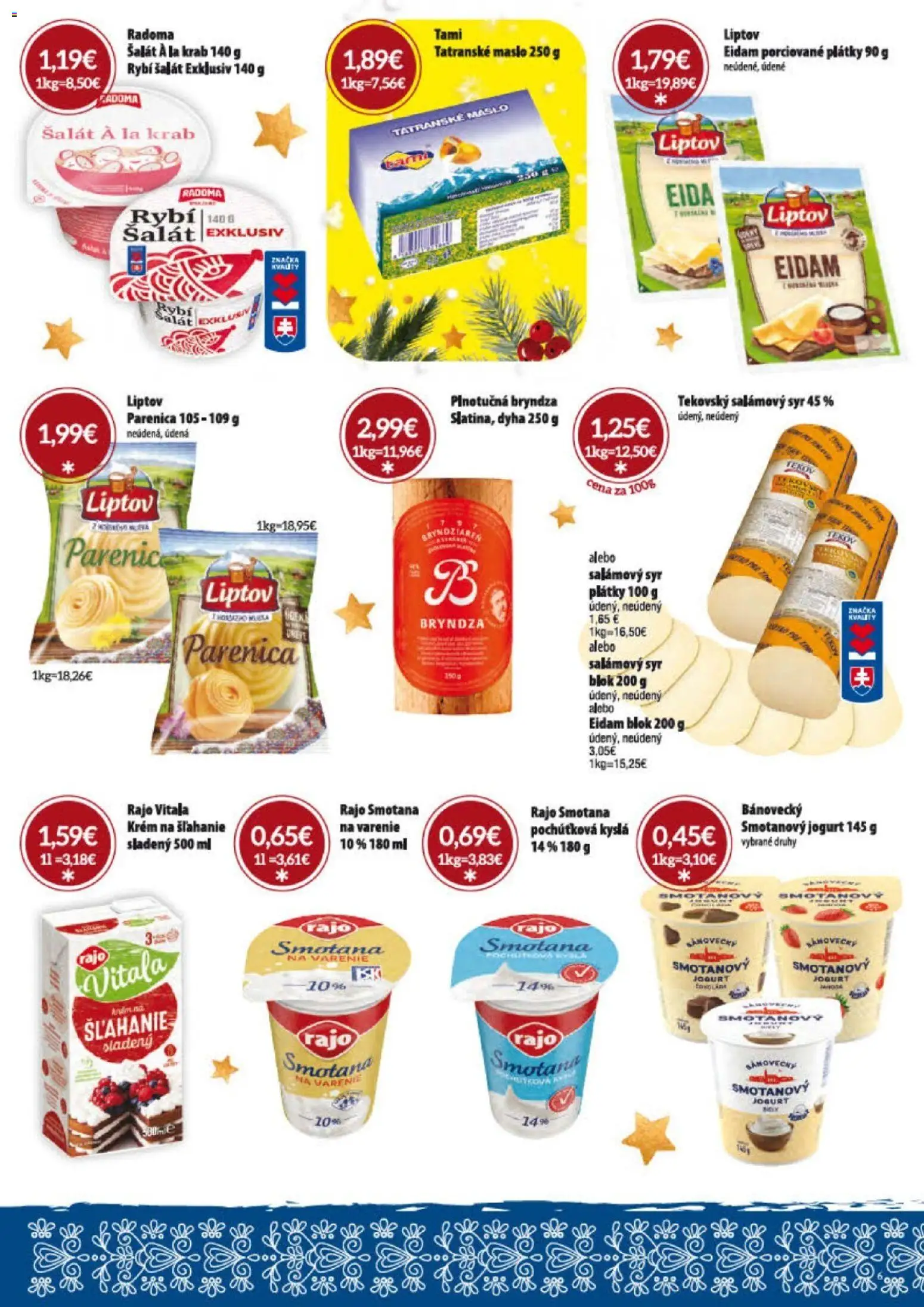 Nové KARMEN CBA akcie – leták je platný od 01.12.2025 | Strana: 28 | Produkty: Syr, Jogurt, Smotana, Šalát