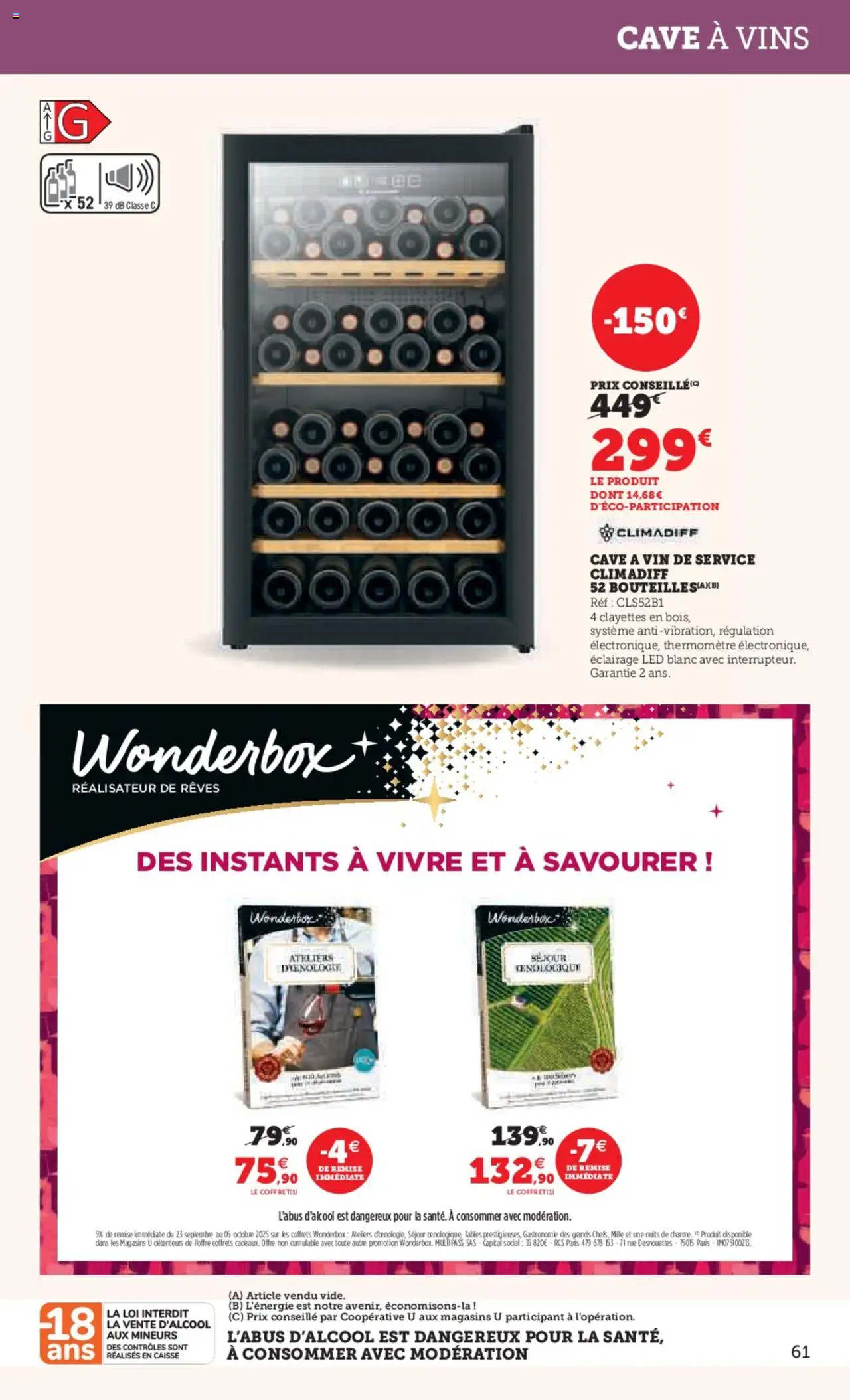  | Page: 61 | Produits: Cave à vins, Thermomètre, Vin