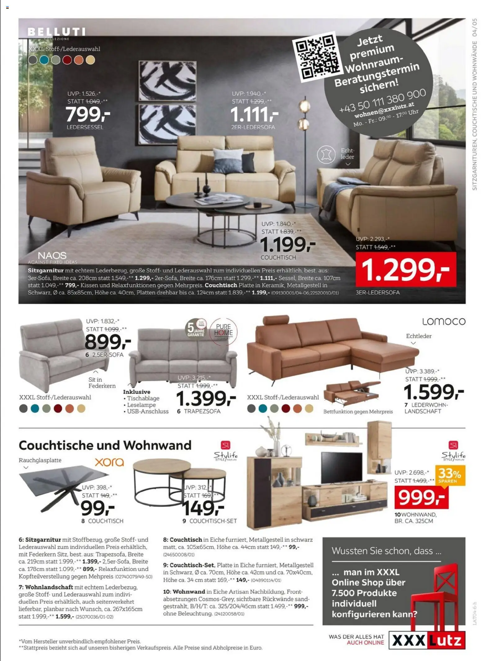 XXXLutz Prospekt aktuell gültig ab 21.04.2026 | Seite: 5 | Produkte: Uhr, Kissen, Couchtisch