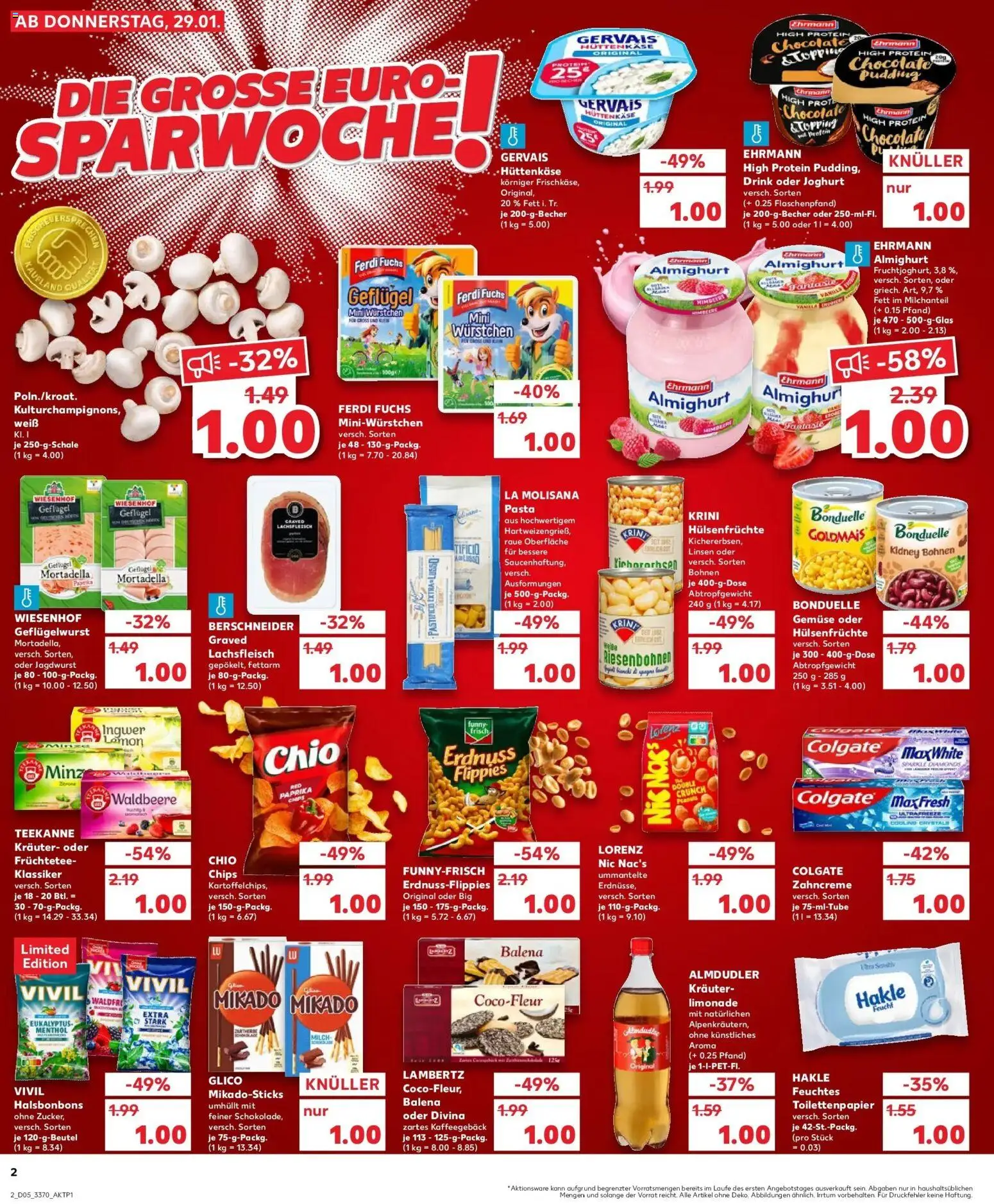 Kaufland prospekt Eilenburg	 – gültig ab 29.01.2026 | Seite: 2 | Produkte: Ehrmann almighurt, Gemüse, Chips, Toilettenpapier