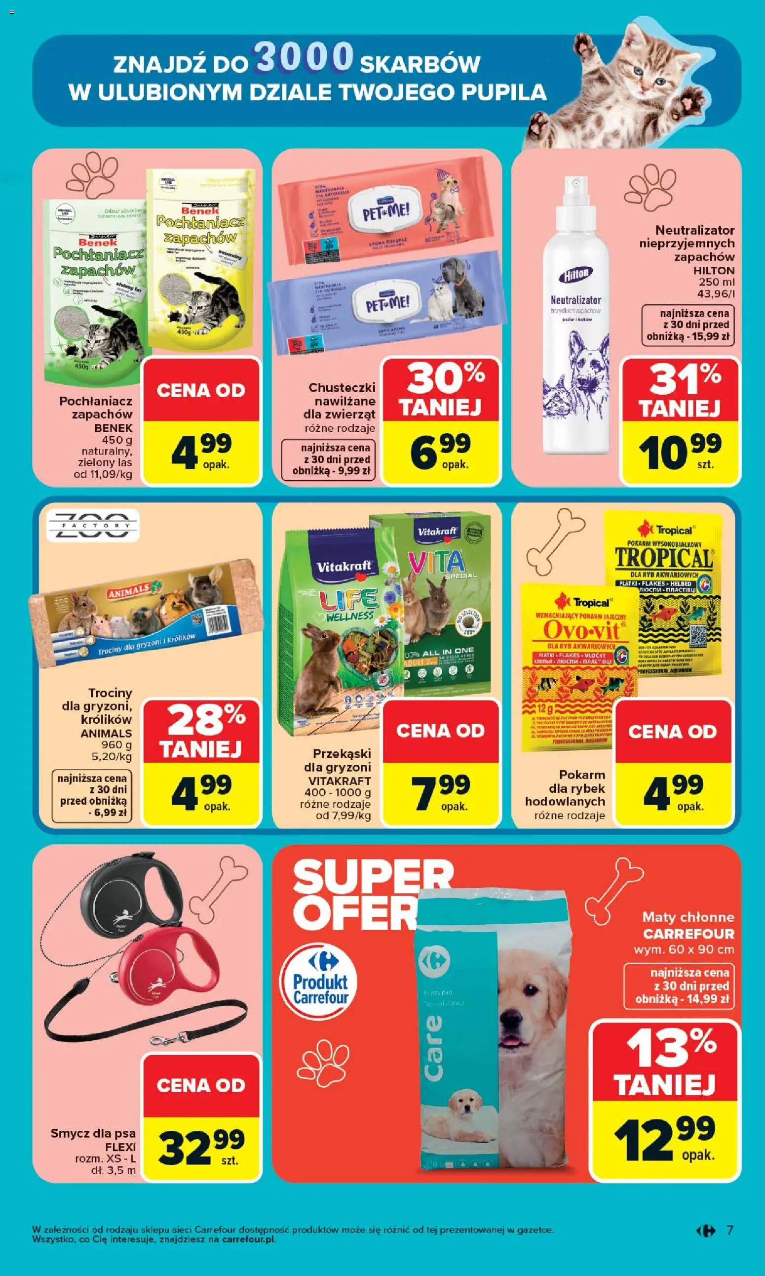 Carrefour gazetka - Łap super okazje od 13.04.2026 | Strona: 7 | Produkty: Smycz dla psa, Płatki