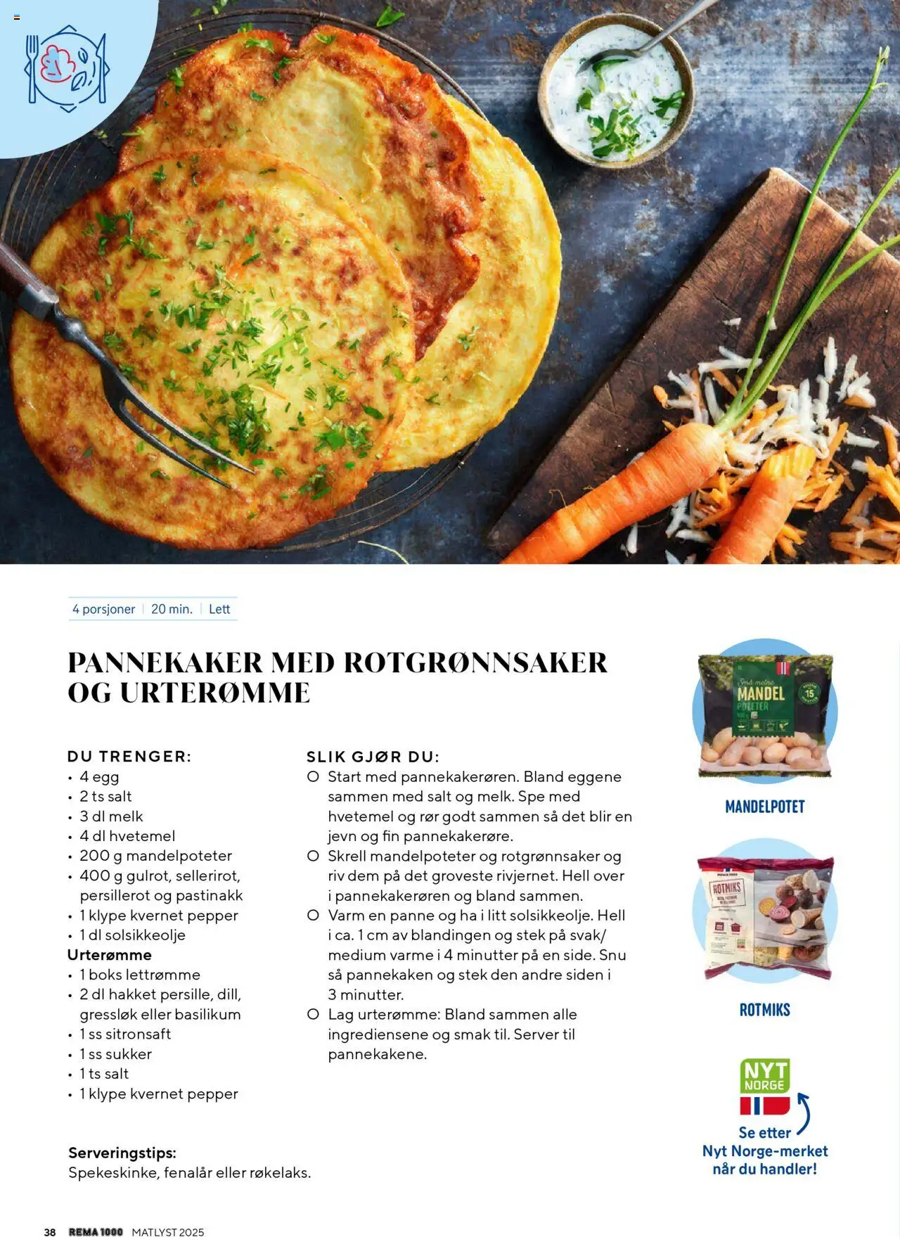  | Side: 38 | Produkter: Melk, Egg, Chillipulver, Машинка