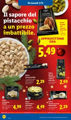 Anteprima del volantino Deluxe Biscotti ripieni con crema al pistacchio, 150 g confezione valido a partire dal 01.12.2025 | Pagina: 12