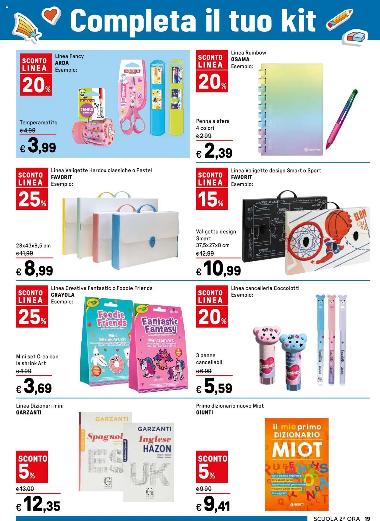 Volantino Iper del 04.08.2025 | Pagina: 19 | Prodotti: Temperamatite, Penne, Valigetta