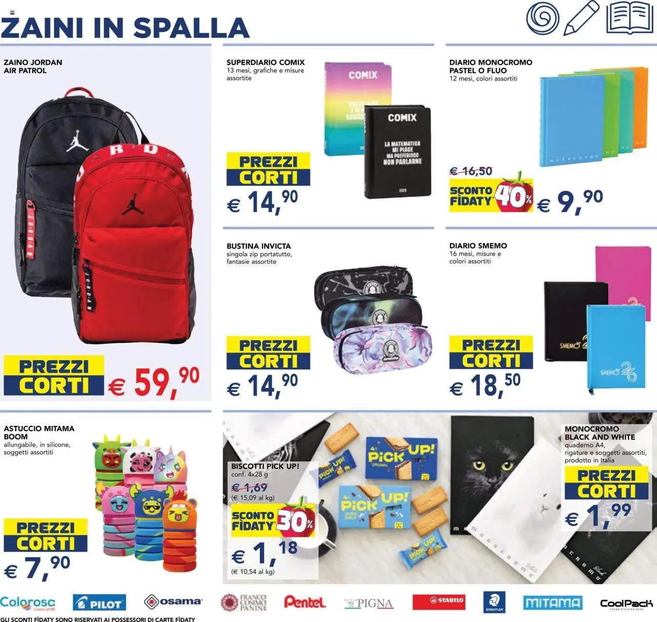 Volantino Esselunga S del 25.08.2025 | Pagina: 3 | Prodotti: Jordan, Zaino, Astuccio, Quaderno