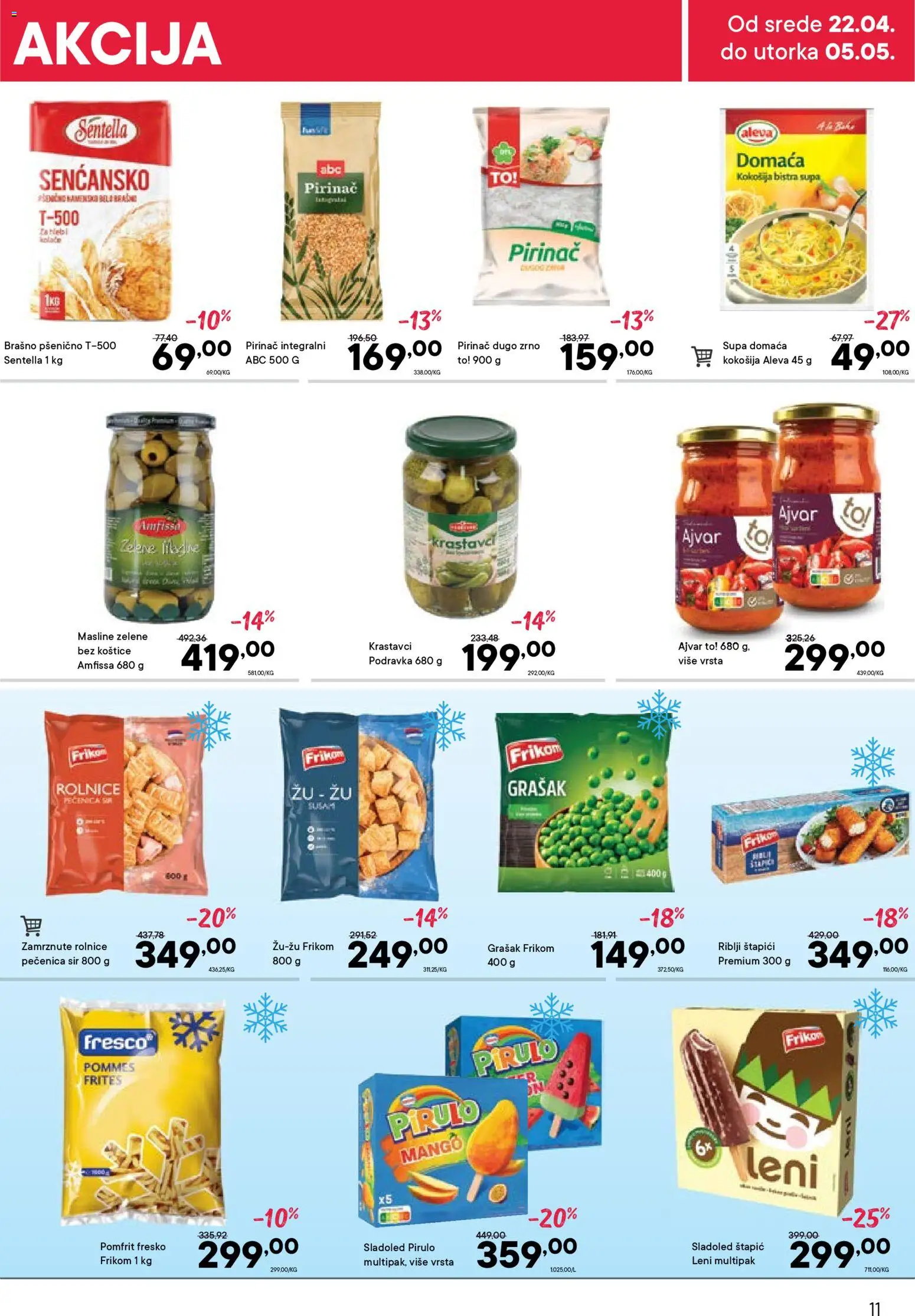 PerSu katalog - važi od 22.04.2026 | Strana: 11 | Proizvode: Ajvar, Krastavci, Mango, Sir