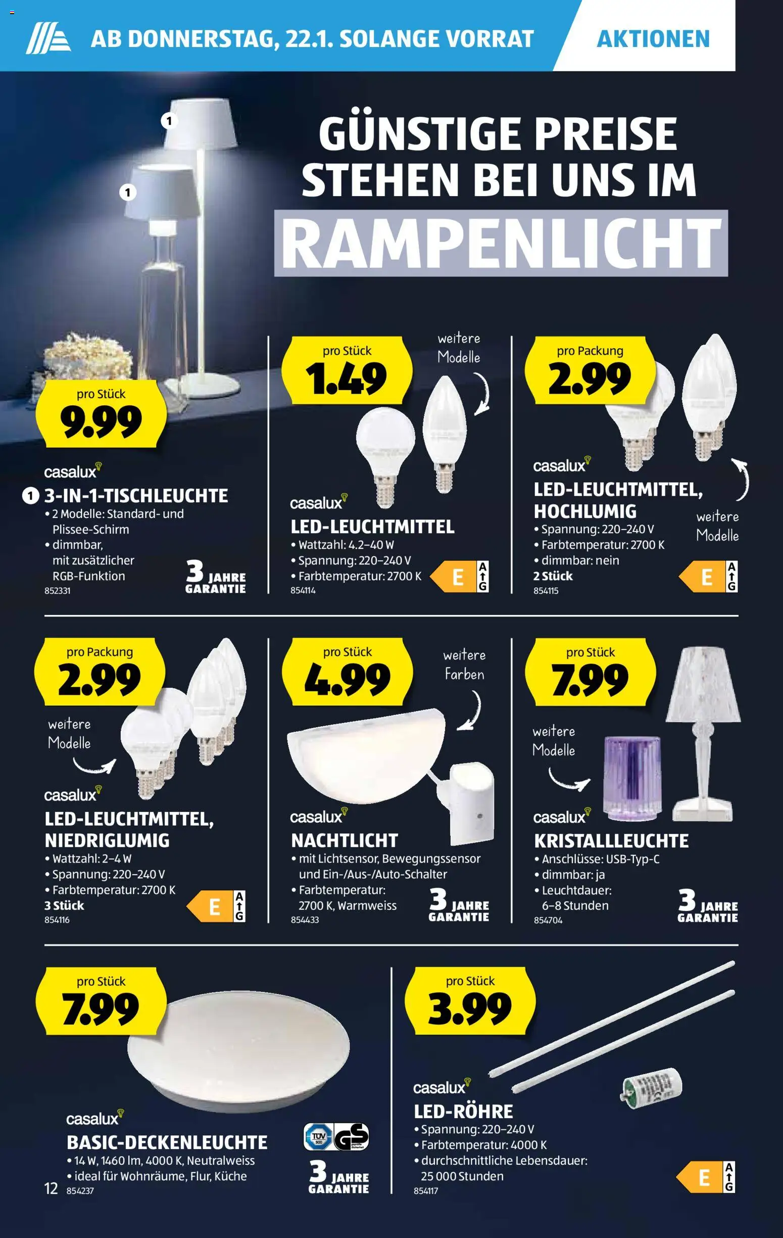 Aldi Aktionen – gültig ab 22.01.2026 | Seite: 13 | Produkte: Nachtlicht