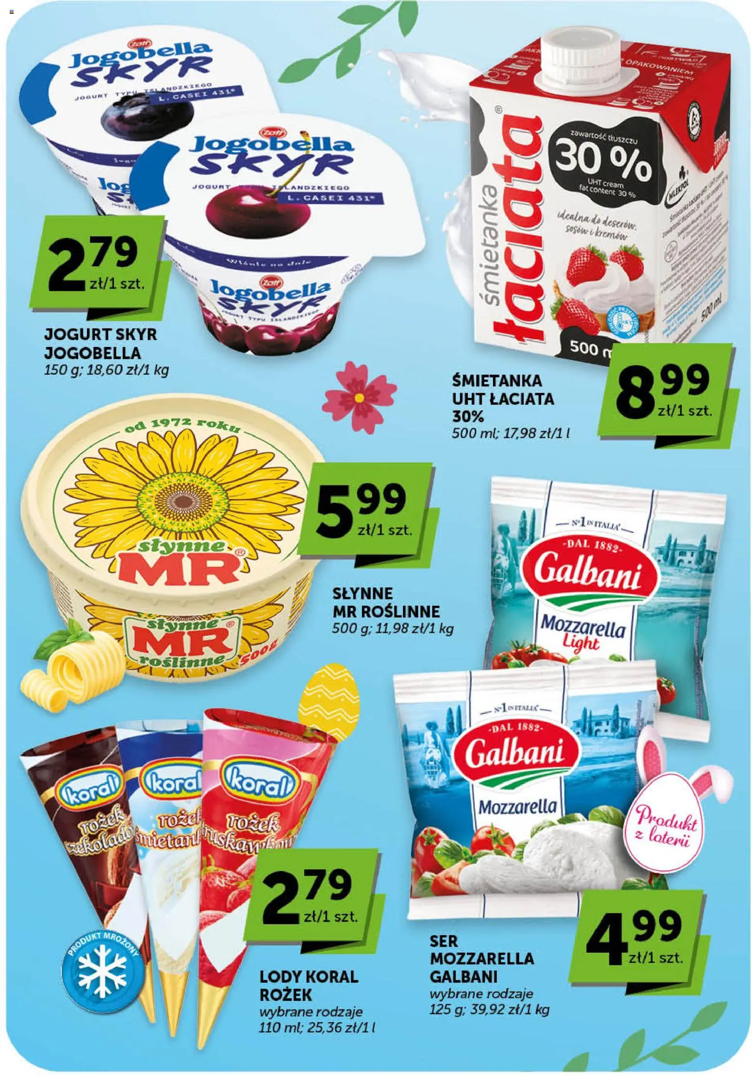 ABC gazetka - Market od 26.03.2026 | Strona: 18 | Produkty: Lody koral, Mozzarella, Lody, Skyr