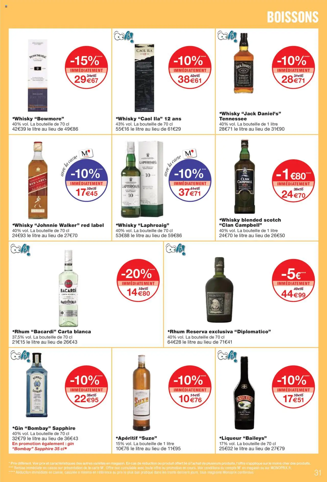 {H1} | Page: 31 | Produits: Whisky, Liqueur, Gin