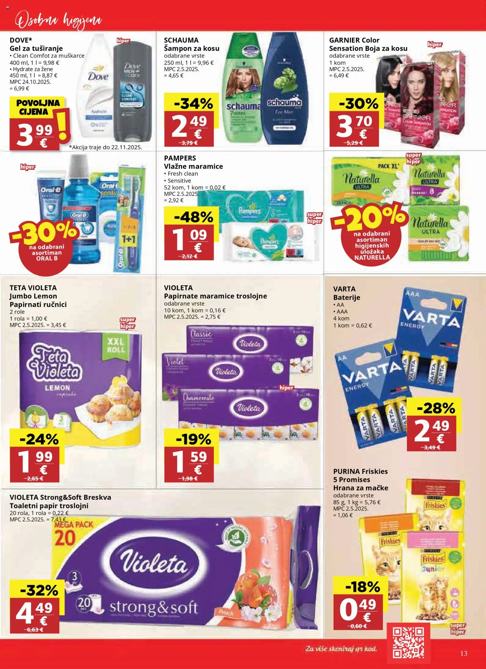 Ribola katalog | vrijedi od 12.11.2025 | Stranica: 13 | Proizvodi: Boja za kosu, Baterije, Breskva, Garnier