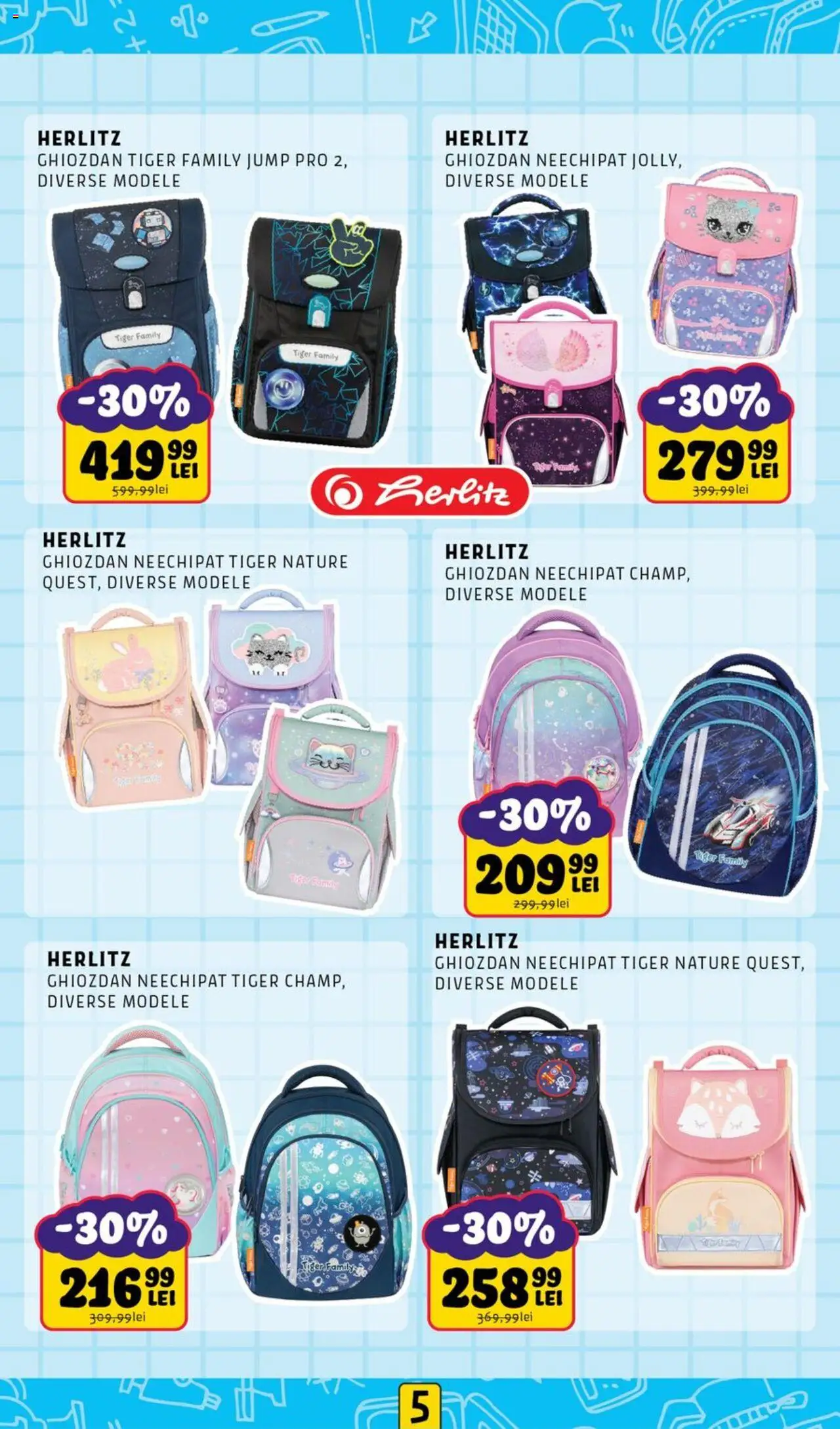 Noriel catalog - Back to School – valabil de la 11.08.2025 | Pagină: 5 | Produse: Ghiozdan