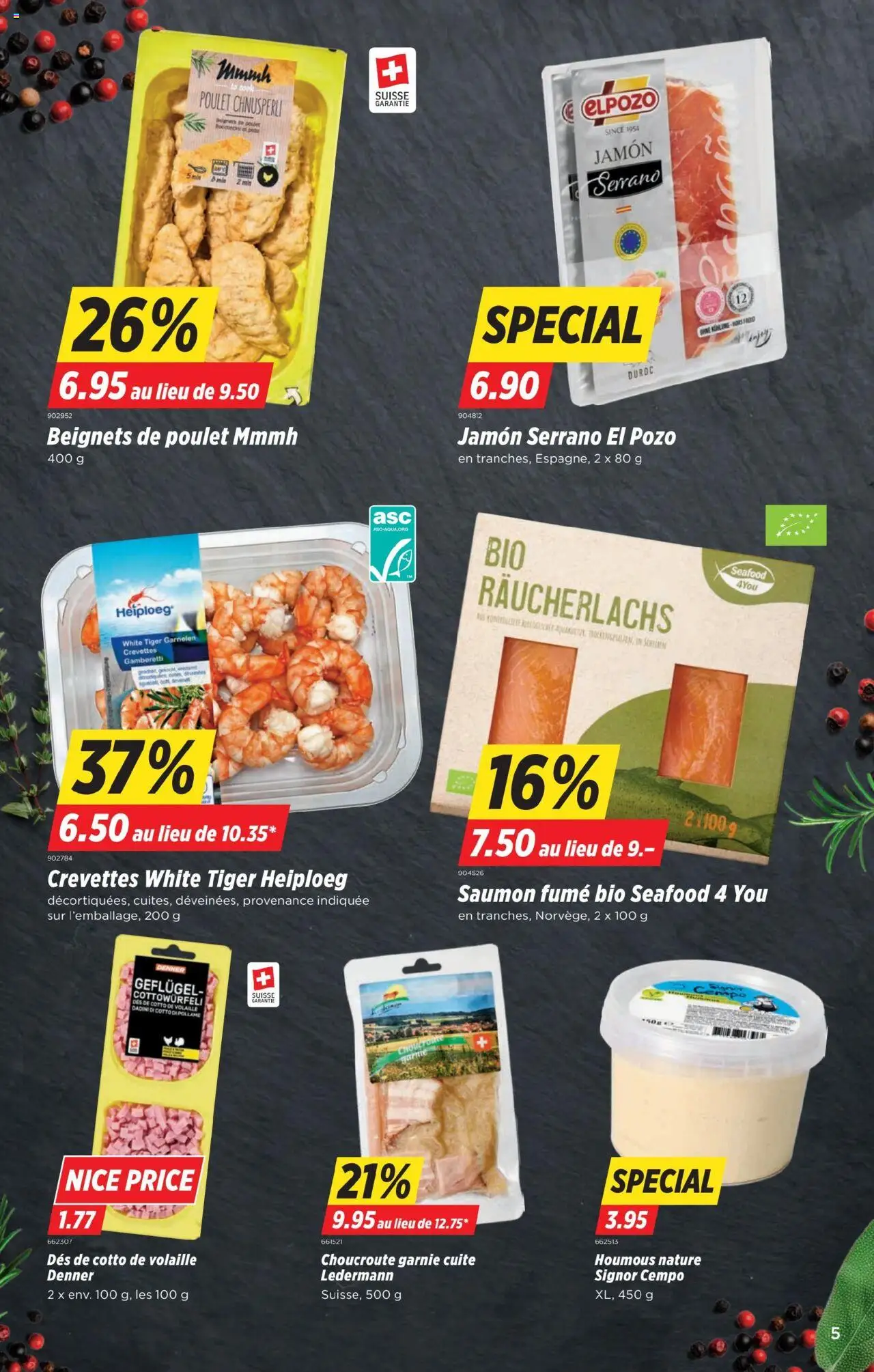 Denner Aktionen FR – gültig ab 09.09.2025 | Seite: 5 | Produkte: Garnelen, Räucherlachs