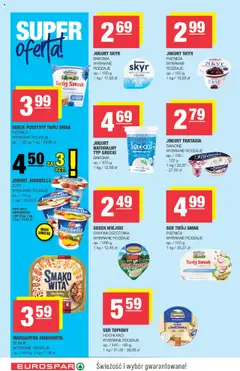Pogląd oferty "Spar Gazetka - Eurospar" - ważna od 22.10.2025 | Strona: 4 | Produkty: Ser topiony, Serek, Ser, Jogurt