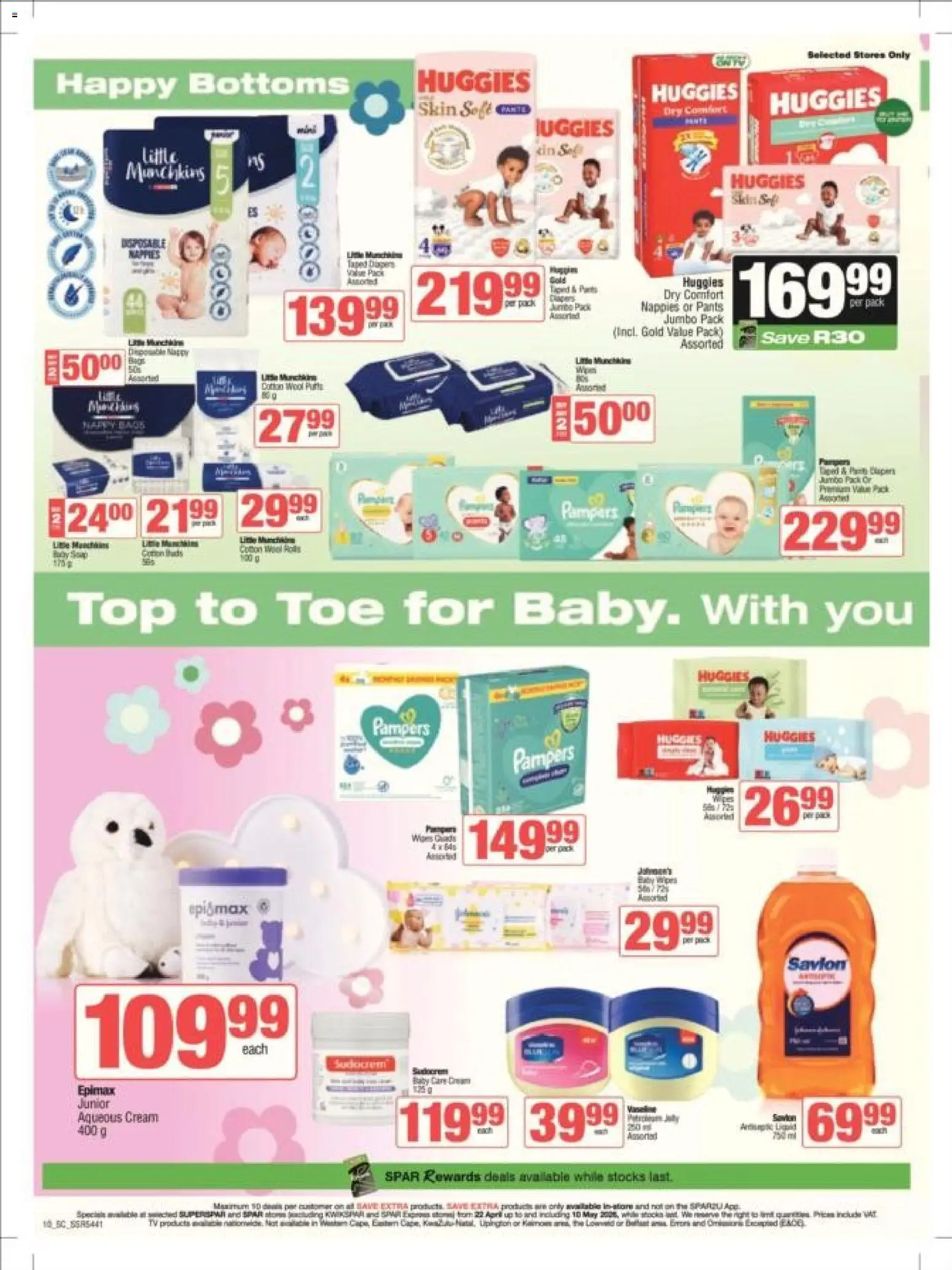 New Spar catalogue – valid from 22.04.2026 | Page: 11 | Products: Pants, Bottoms, Cream, Nappies