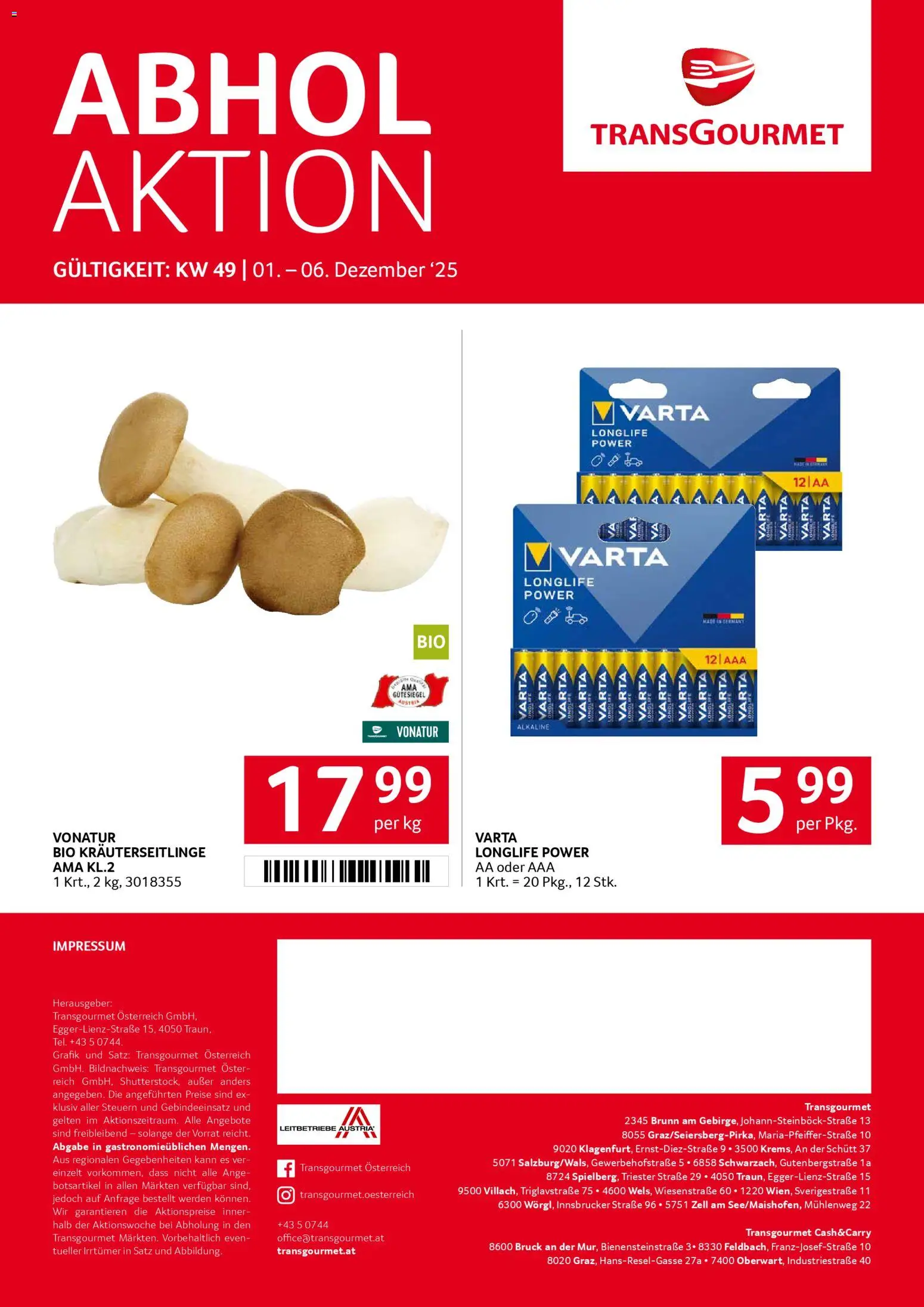 Transgourmet Flugblatt gültig ab 01.12.2025 | Seite: 36