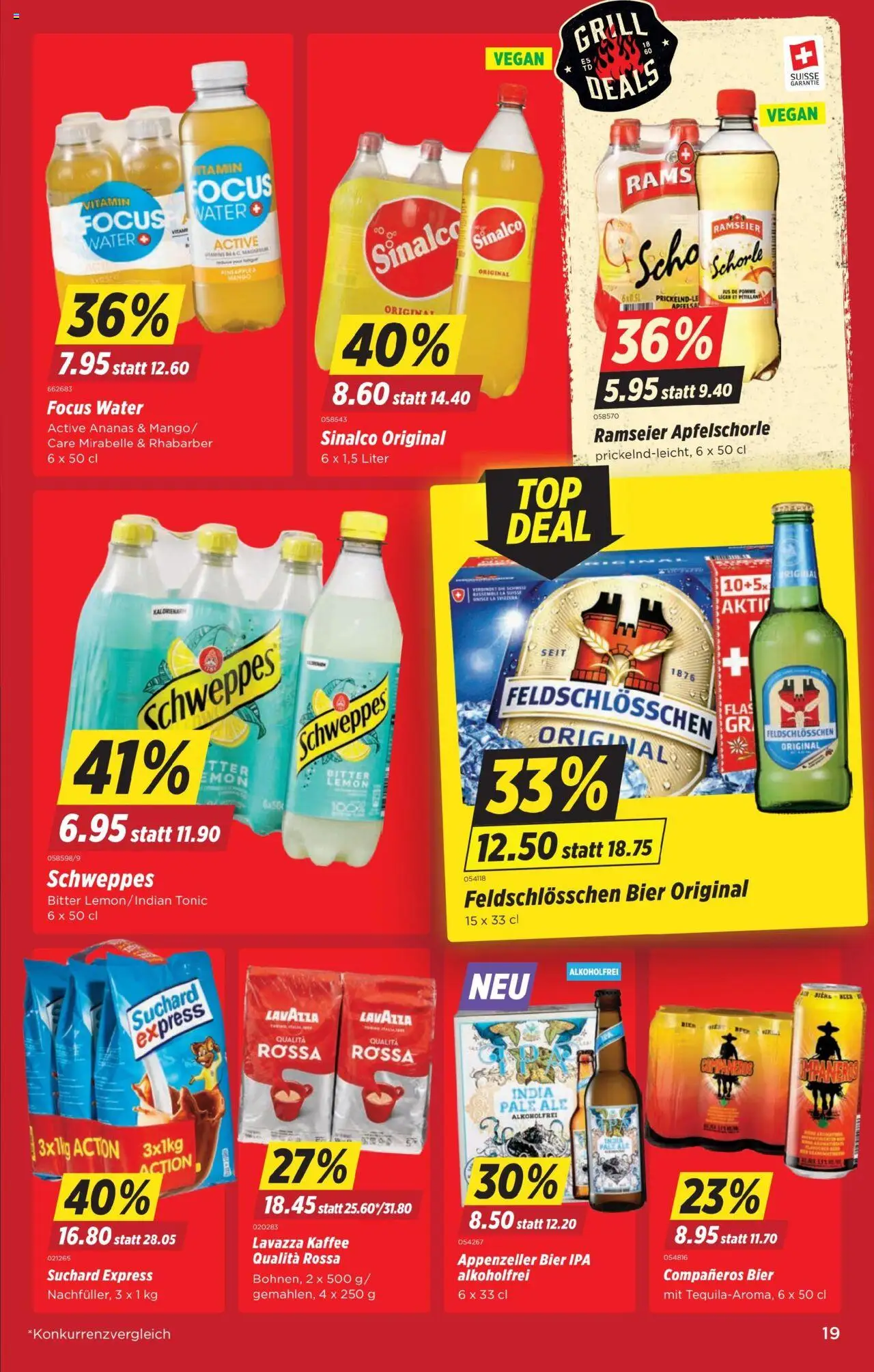 Denner Aktionen ab 12.08.2025 | Seite: 19 | Produkte: Bier, Ananas, Mango, Grill