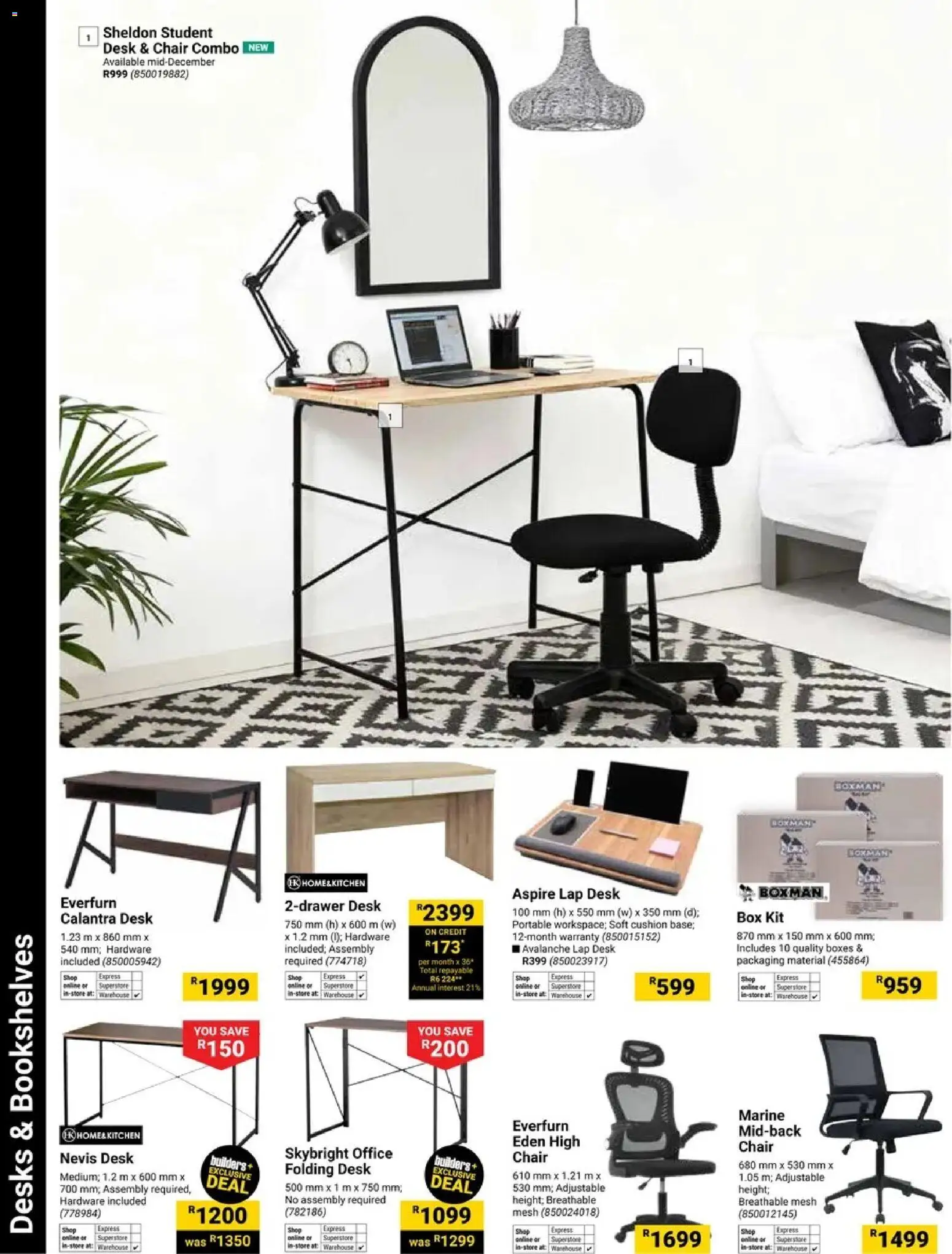 New Builders catalogue – valid from 02.12.2025 | Page: 4 | Products: Cushion, Desk, Chair, Box