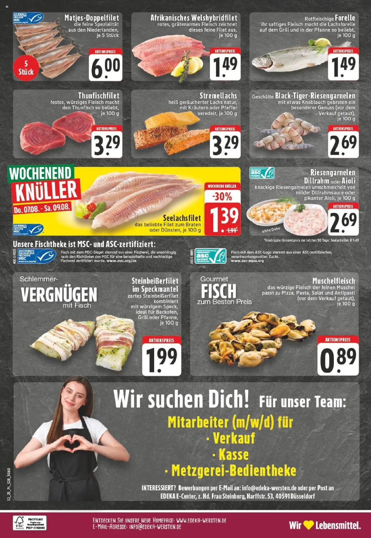 Edeka prospekt Düsseldorf	 - gültig ab dem 03.08.2025 | Seite: 28 | Produkte: Grill, Thunfisch, Fisch, Salat