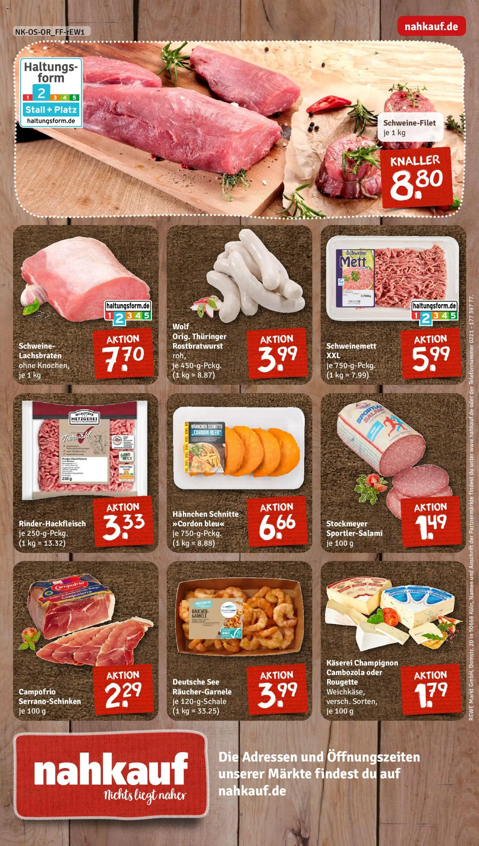 Nahkauf Prospekt – gültig ab 18.01.2026 | Seite: 12 | Produkte: Hahnchen, Schweinefilet, Hackfleisch